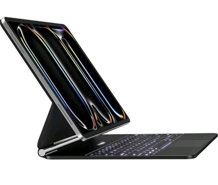 A2C iPad Pro 13-inch (2024 M4) Magnetic Keyboard Case Ultra Slim Bluetooth 