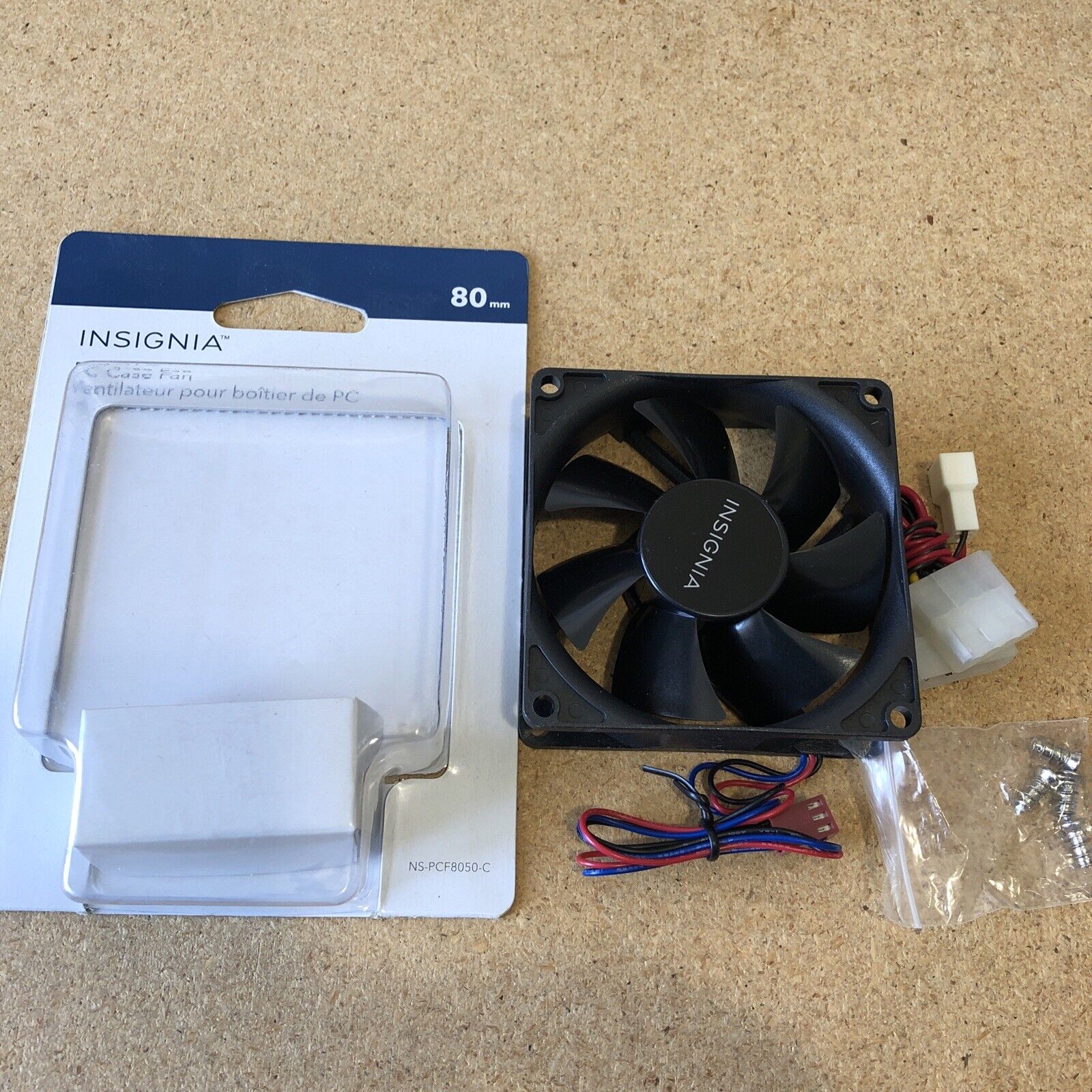 Insignia 80mm PC Cooling Fan Computer Case ATX Tower Quiet 3pin / 4pin 12V 