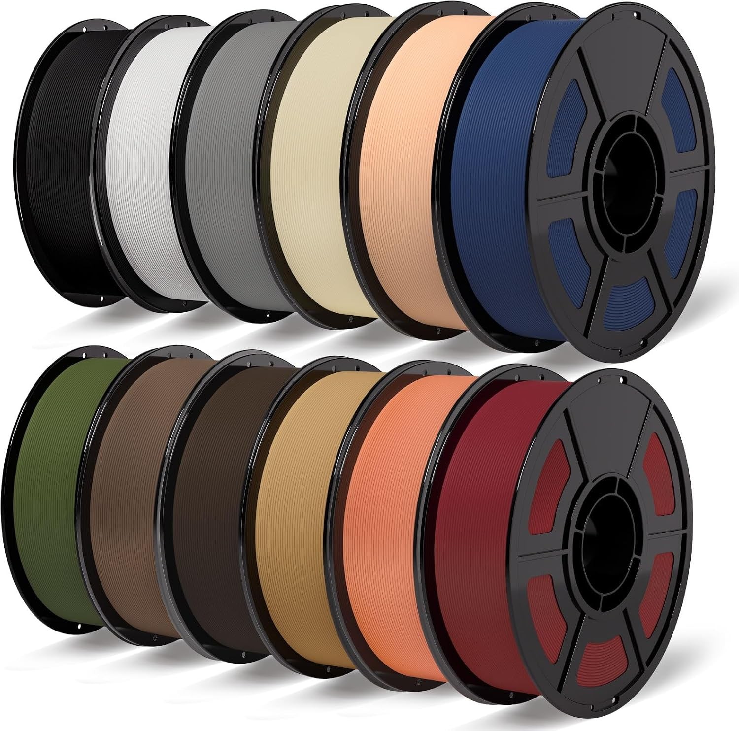 12KG Matte PLA Filament Bundle Multicolor Bulk Bambu Lab