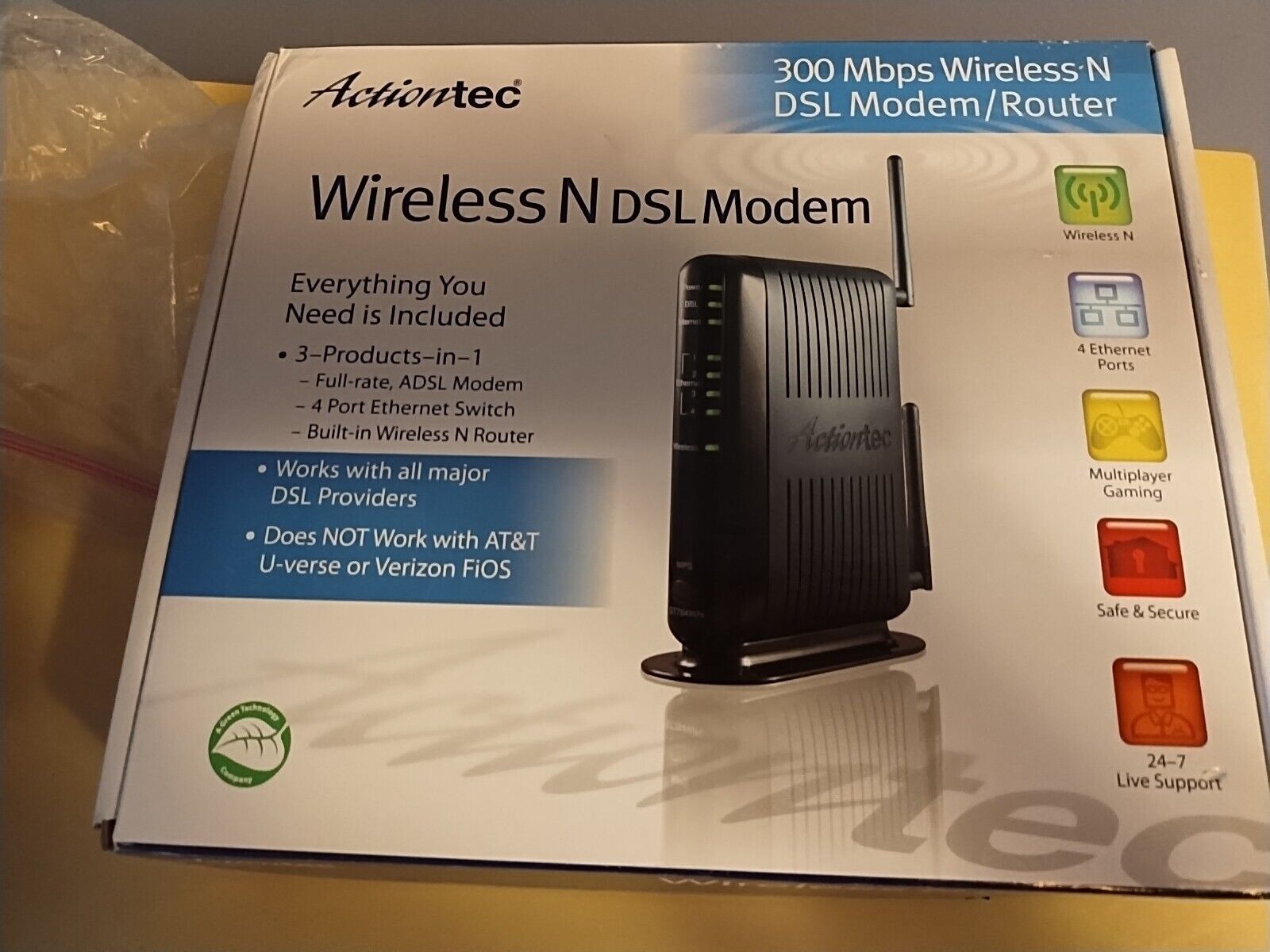 Actiontec GT784WN 4 Port 10/100 Wireless N Router