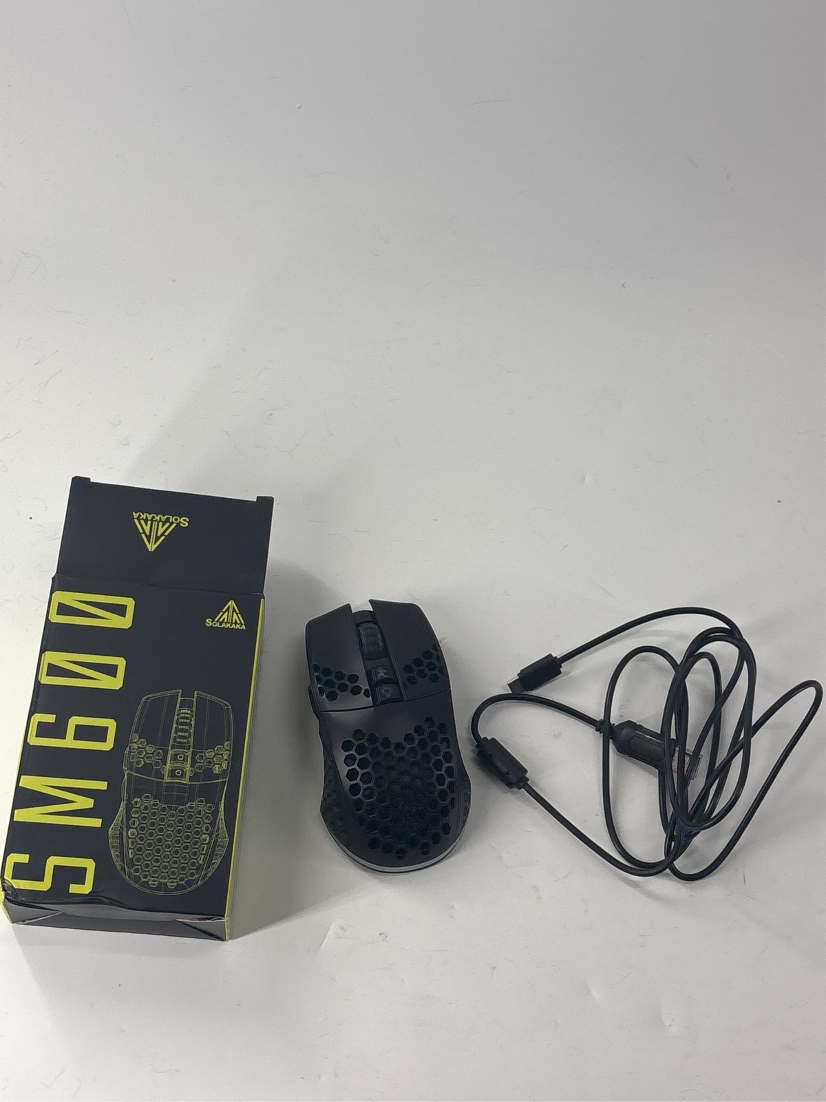 SM600 Honeycomb Shell Gaming Mouse Wireless,Tri-Modes BT/2.4G Wireless/Type-C Wi