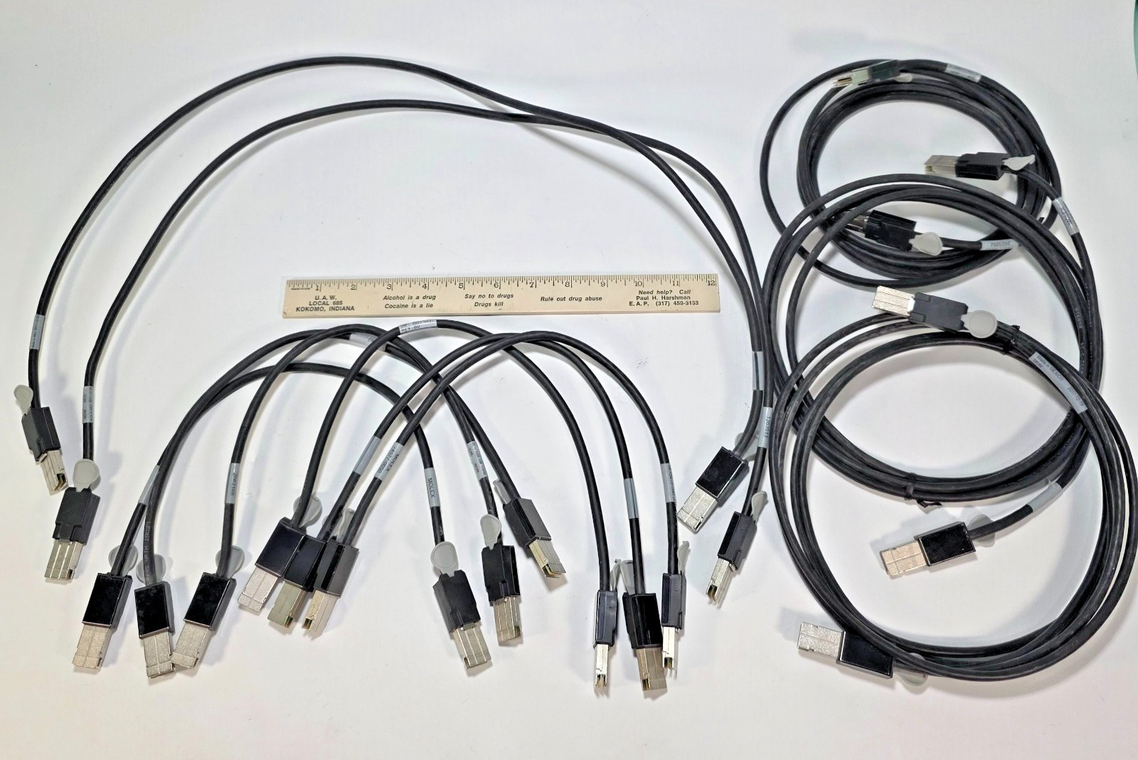 Lot of 11 Molex Cisco BladeStack Stacking Cables 74577-0050 0051 0053 Mixed
