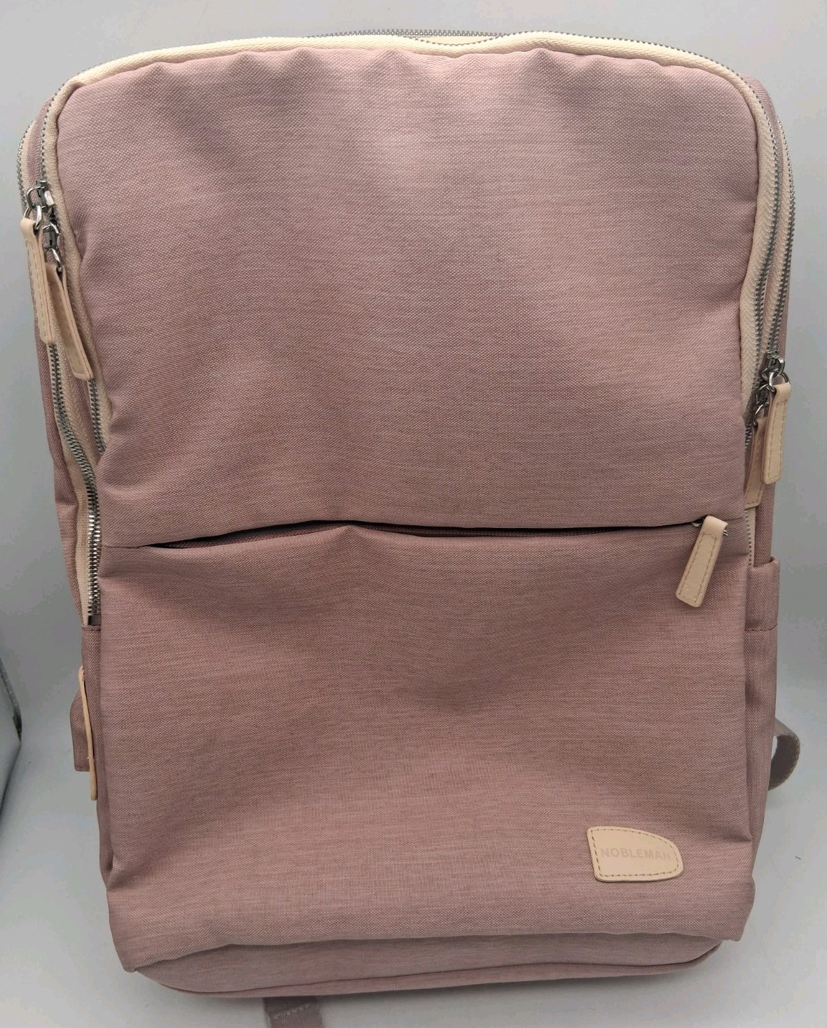 NOBLEMAN Laptop Backpack  Waterproof travel work Aqua Plus USB Rose  sm FLAW