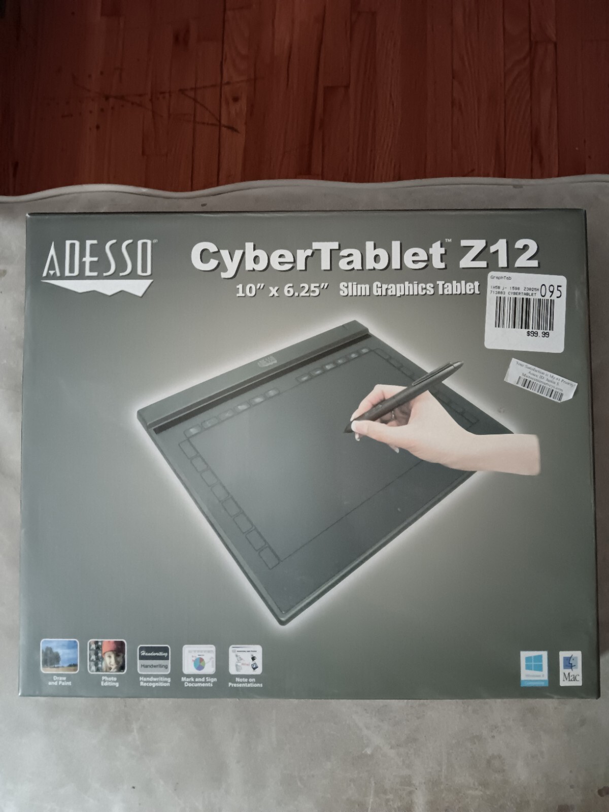 Adesso Cyber tablet Z12 10" x 6.25" Slim Graphics Tablet