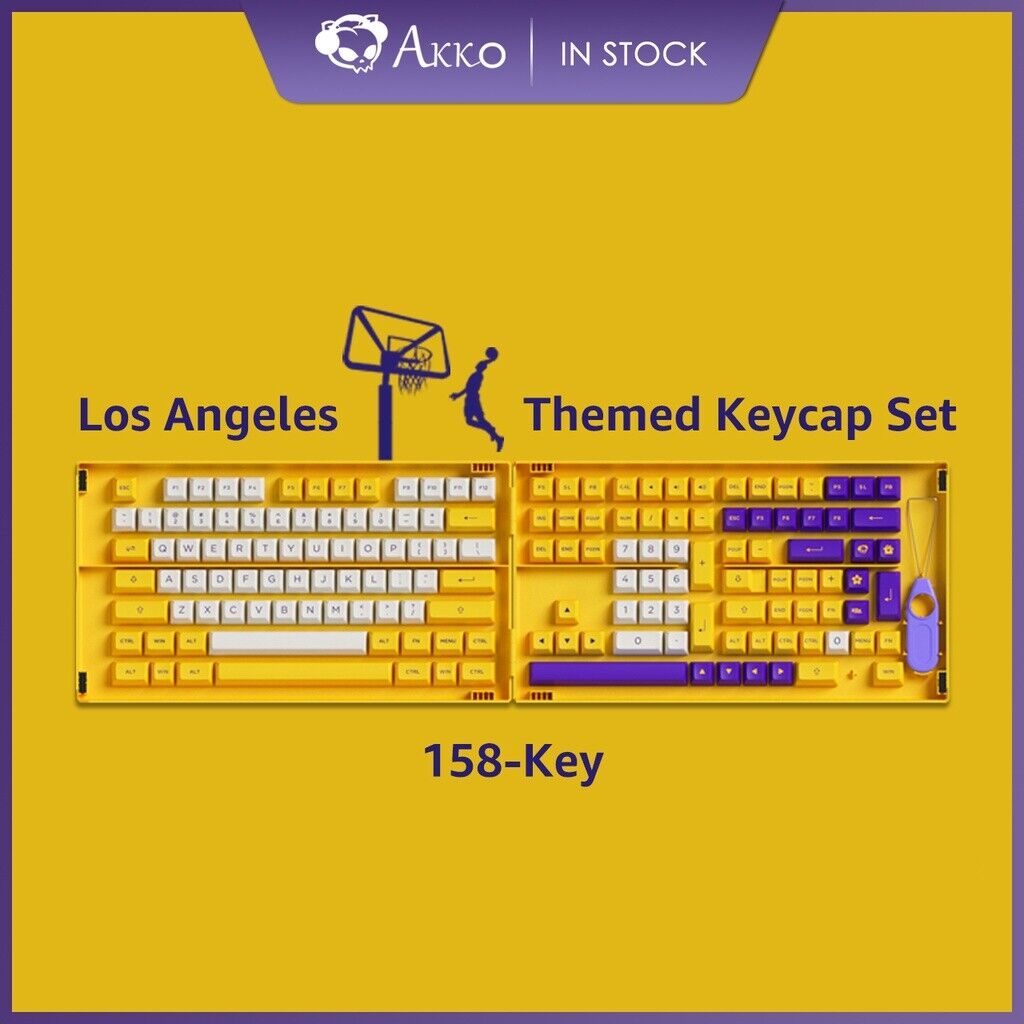 AKKO LA 158-Key PBT Double-Shot Full Keycaps Set For MX Mechanical Keyboard SA 