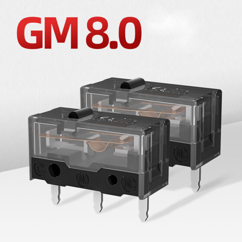 4Pcs For Kailh GM8.0 Micro Switch 80M Life Gaming Mouse Micro Switch 3 Pin Black