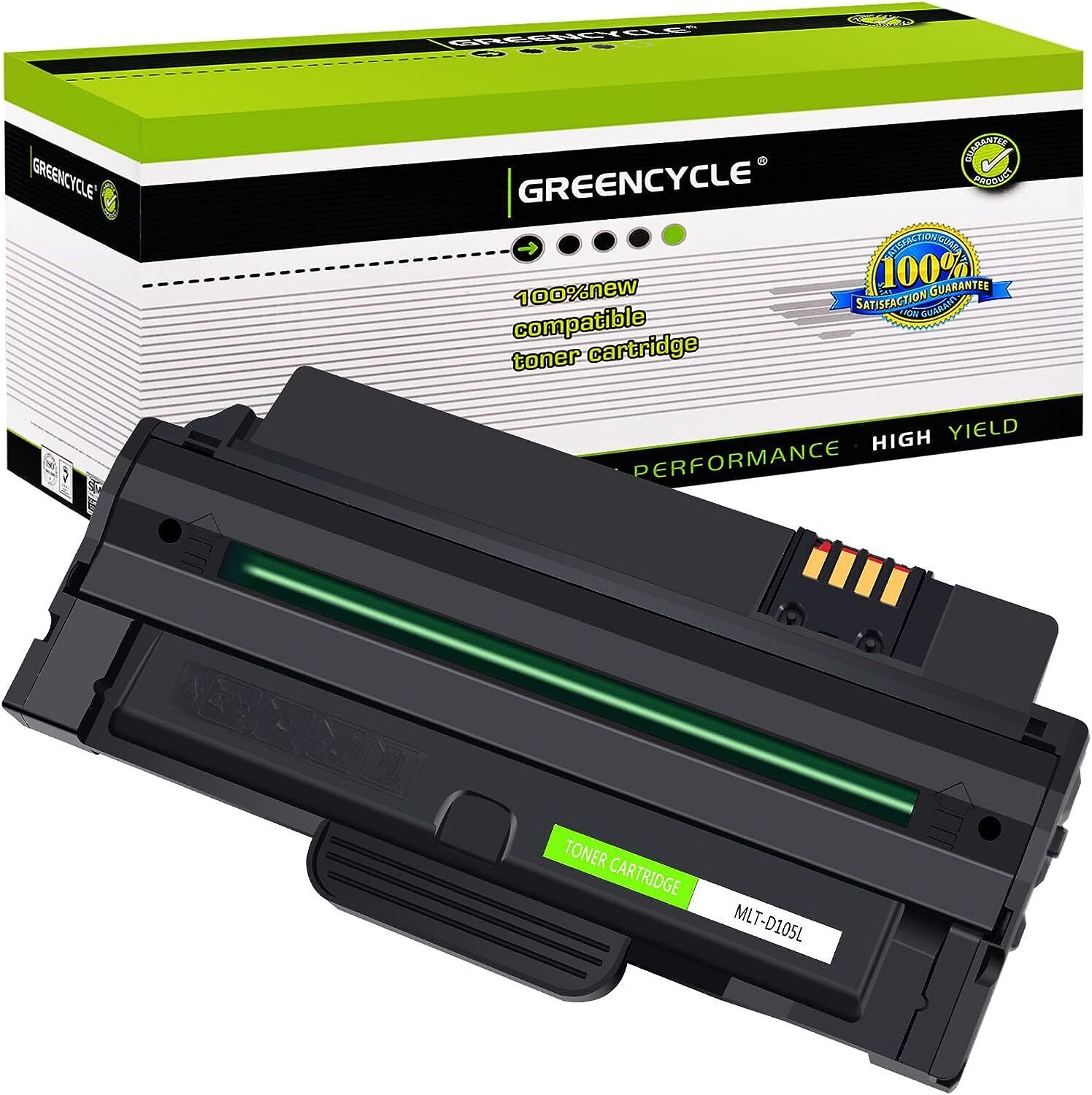 Greencycle 1PK MLT-D105L D105L Toner for Samsung SCX4623F SCX4623FW SCX4623FN