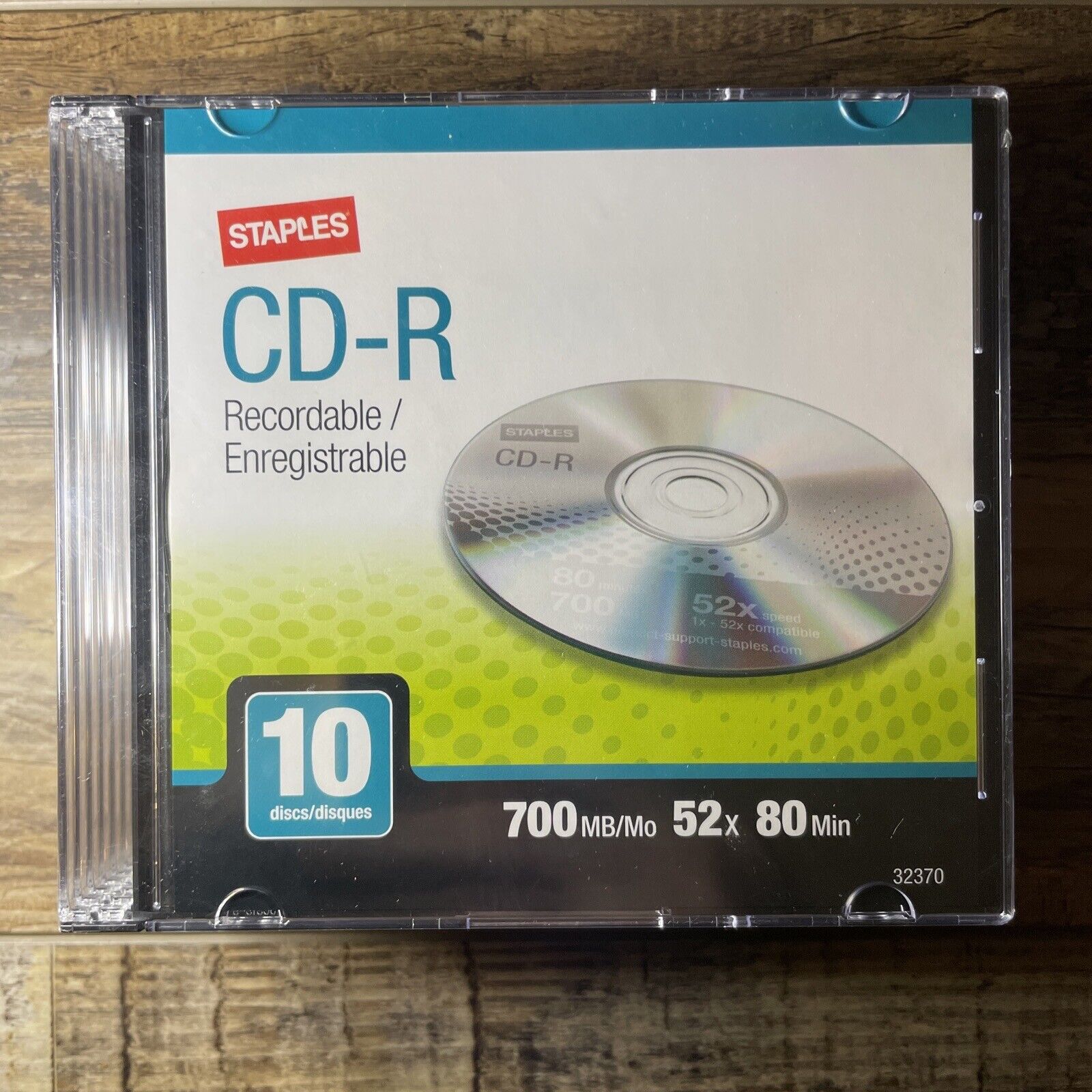 Staples CD-R 10 Pack With Jewel Cases 700MB 32370 BRAND NEW SEALED