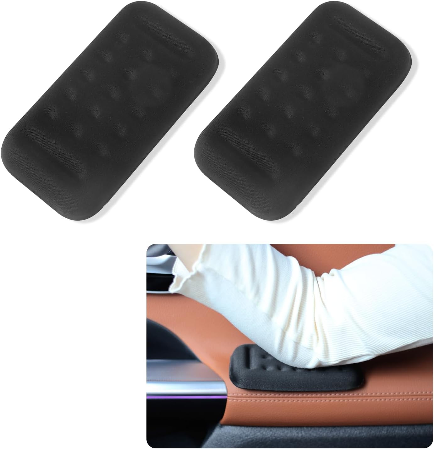 2PCS Car Arm Rest Elbow Pads,Comfortable Car Arm Rest Cushion with Memory Foam P