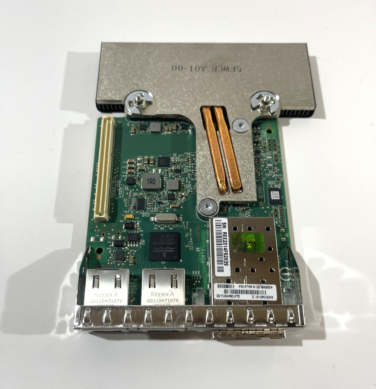 5V6Y4 DELL QLogic QLE41264 2x 10GB SFP+ 2x 1GB RJ45 Network Daughter Card