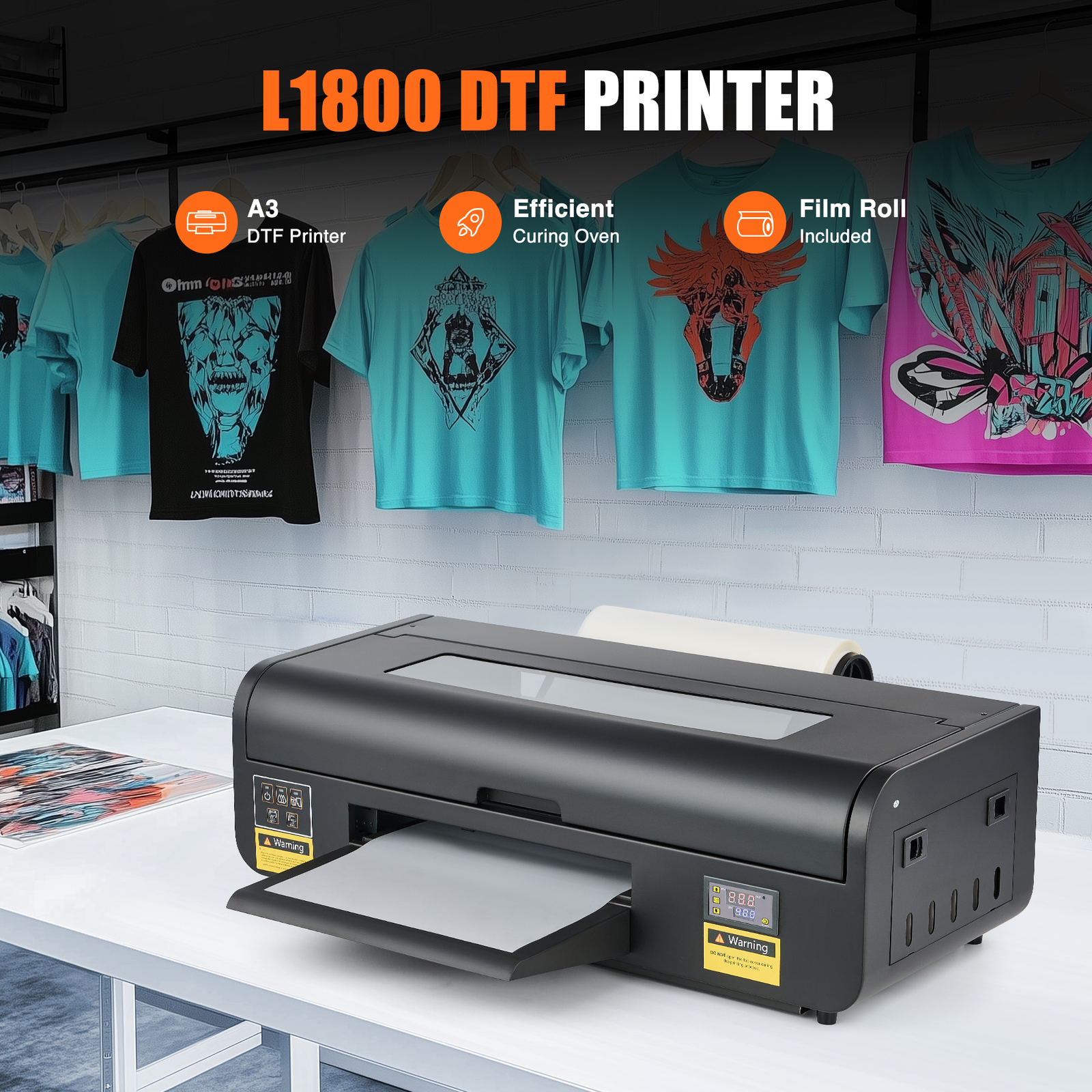 CREWORKS A3 DTF Printer XP600 Transfer Printing Machine with White Ink System