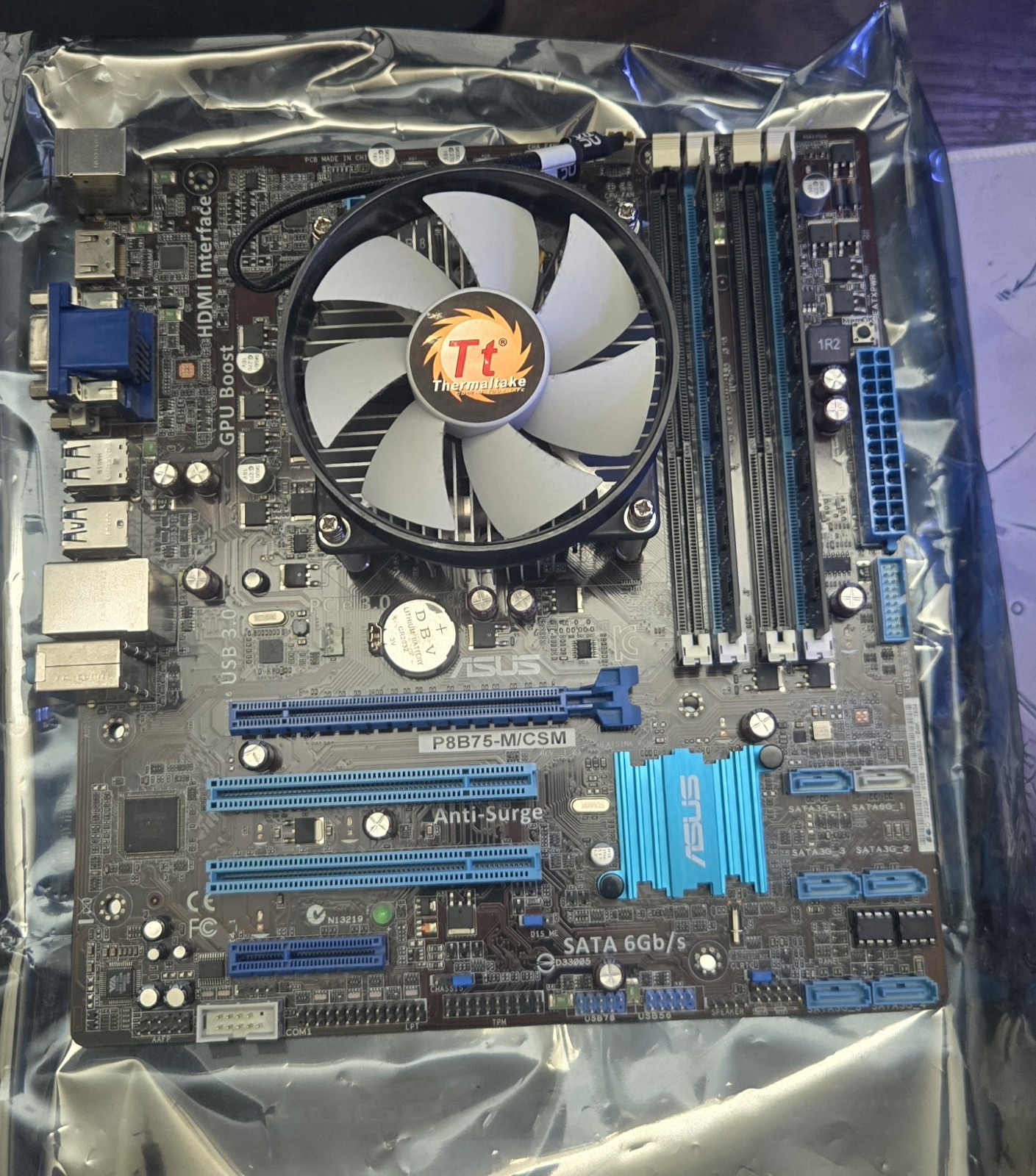ASUS P8B75-M/CSM Motherboard, LGA 1155, Intel I7 3770k, 16gb DDR3 Ram Combo