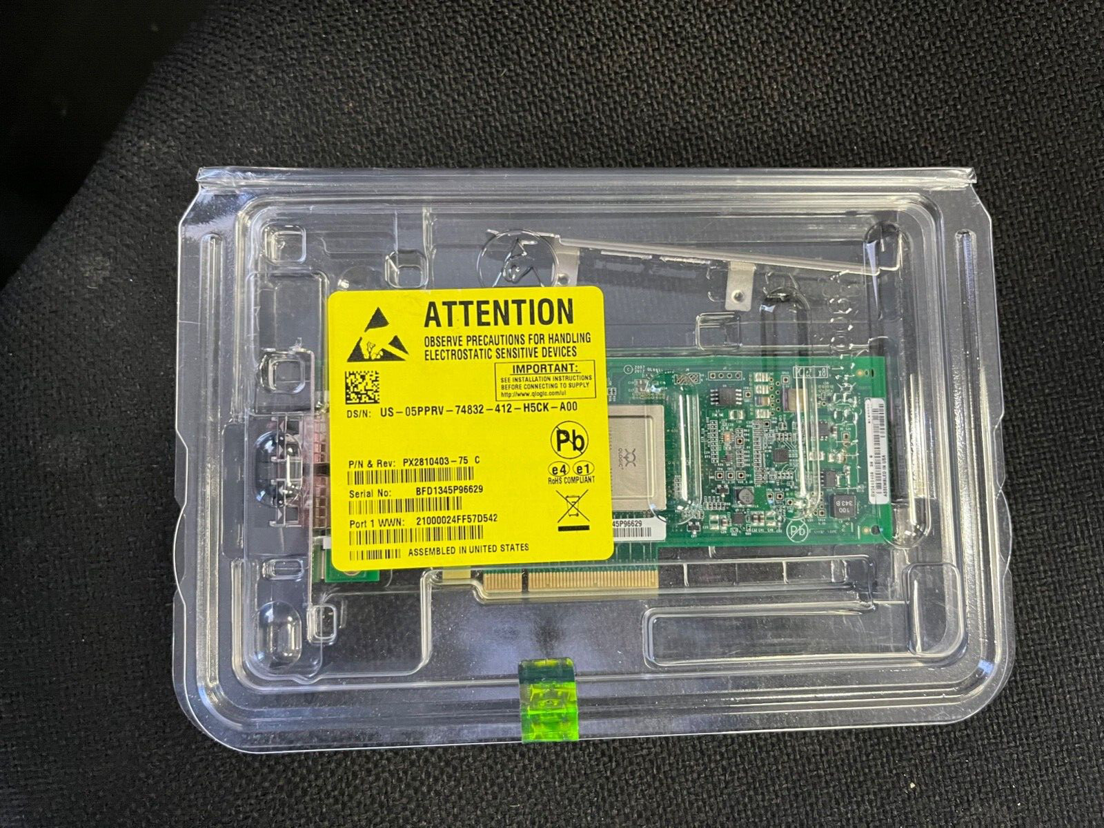 Dell 5PPRV 8GB Dual-Port HBA PCIe2 DP Host Bus Adapter LP QLogic QLE2562 New