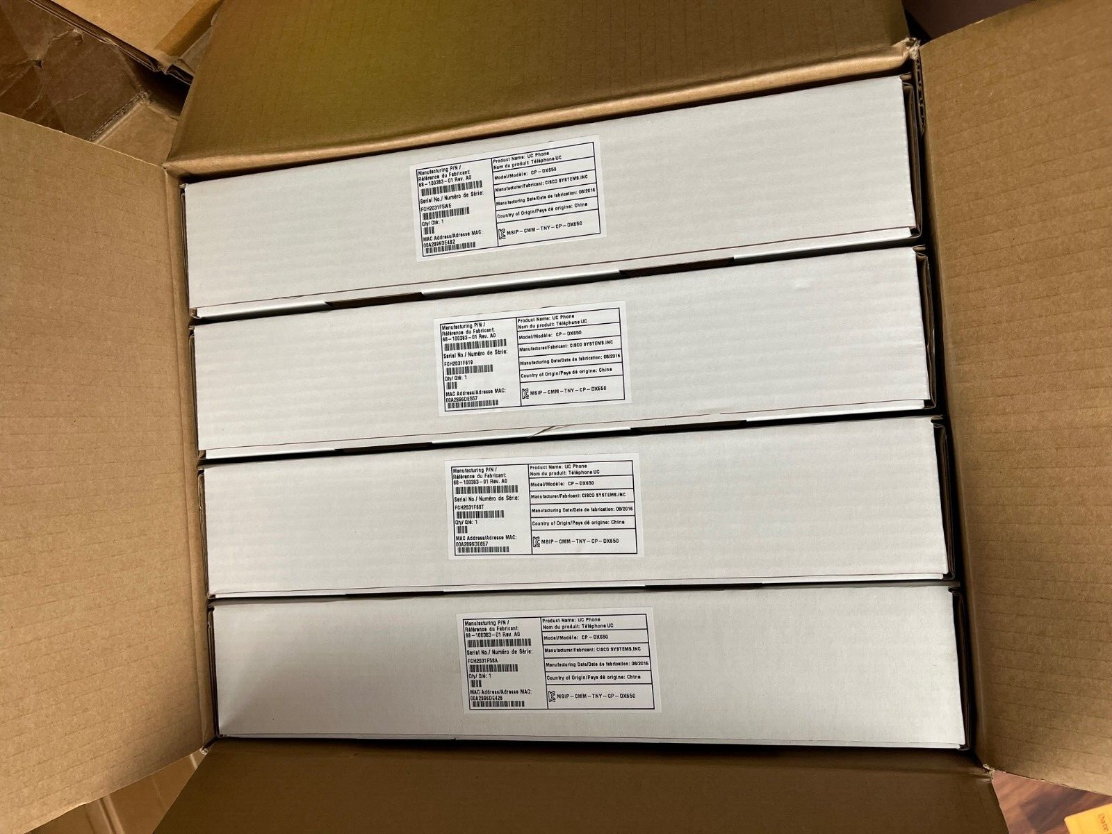 Lot of 4 NEW Cisco CP-DX650 Collaboration Experience  Video Phones