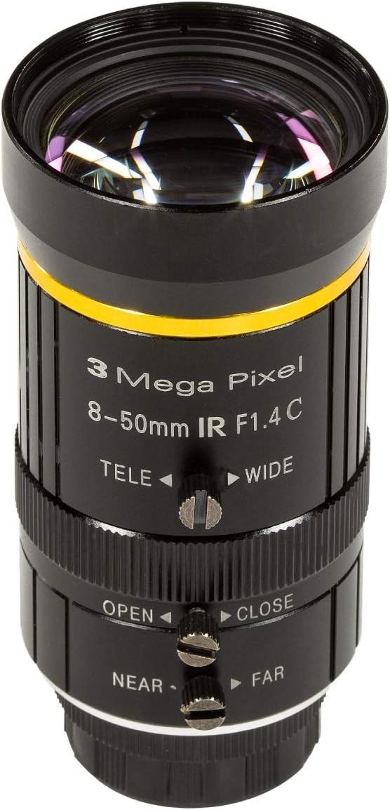 Arducam 8-50mm C-Mount Zoom Lens for IMX477 Raspberry Pi HQ Camera, with C-CS...
