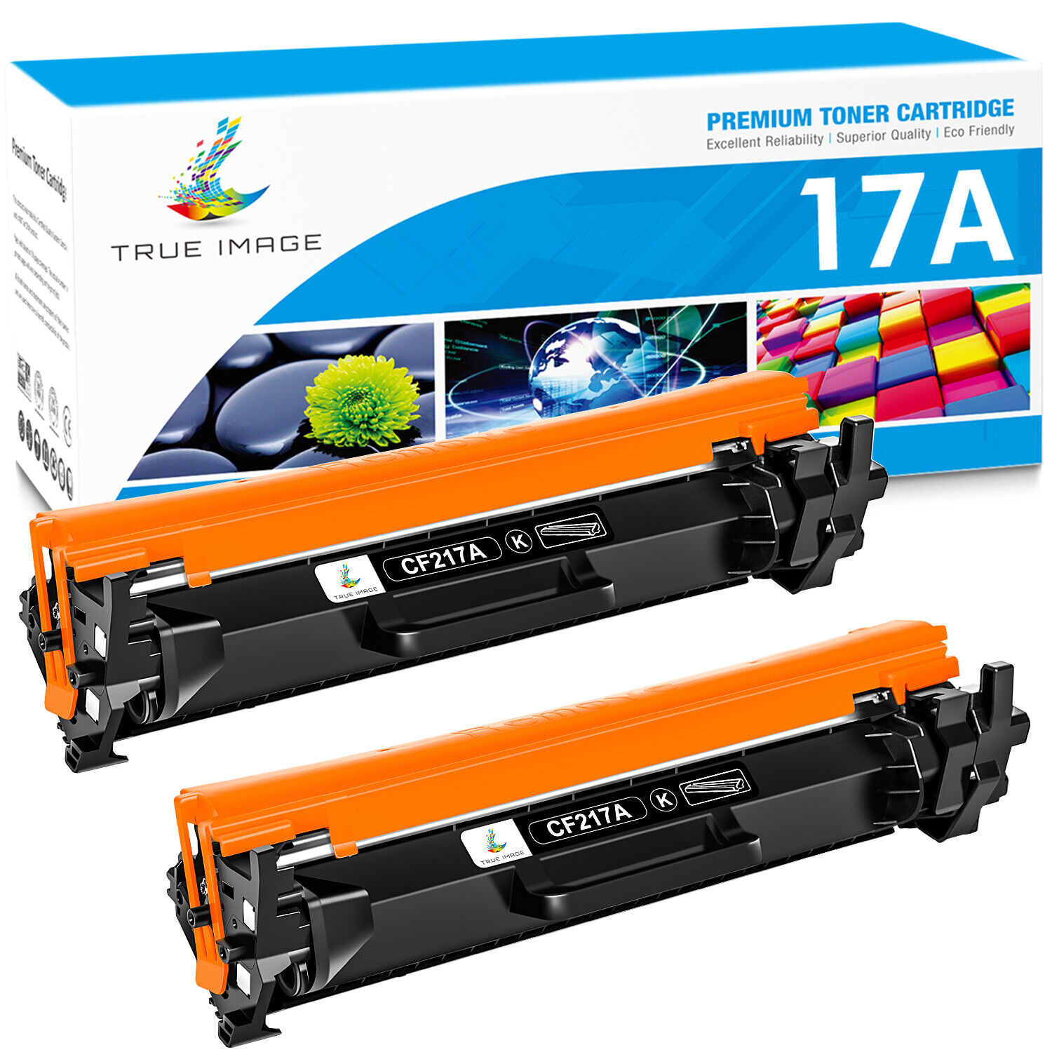 2 Pack Black CF217A 17A Toner Compatible With HP LaserJet Pro M102w MFP M130fw