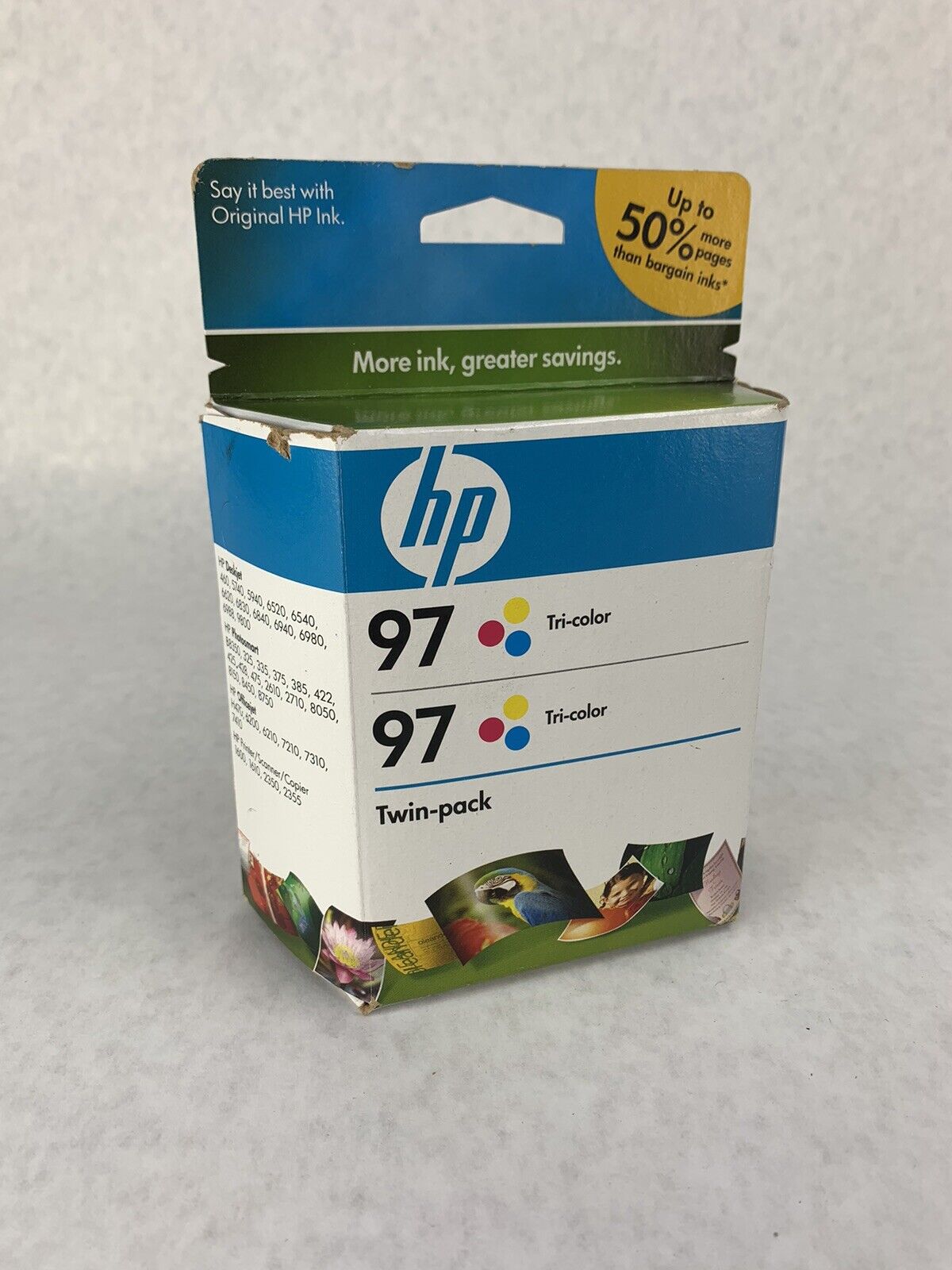 Genuine OEM HP 97 Tri-Color Twin Pack Inkjet Printer Ink New Sealed Exp. 08/2010