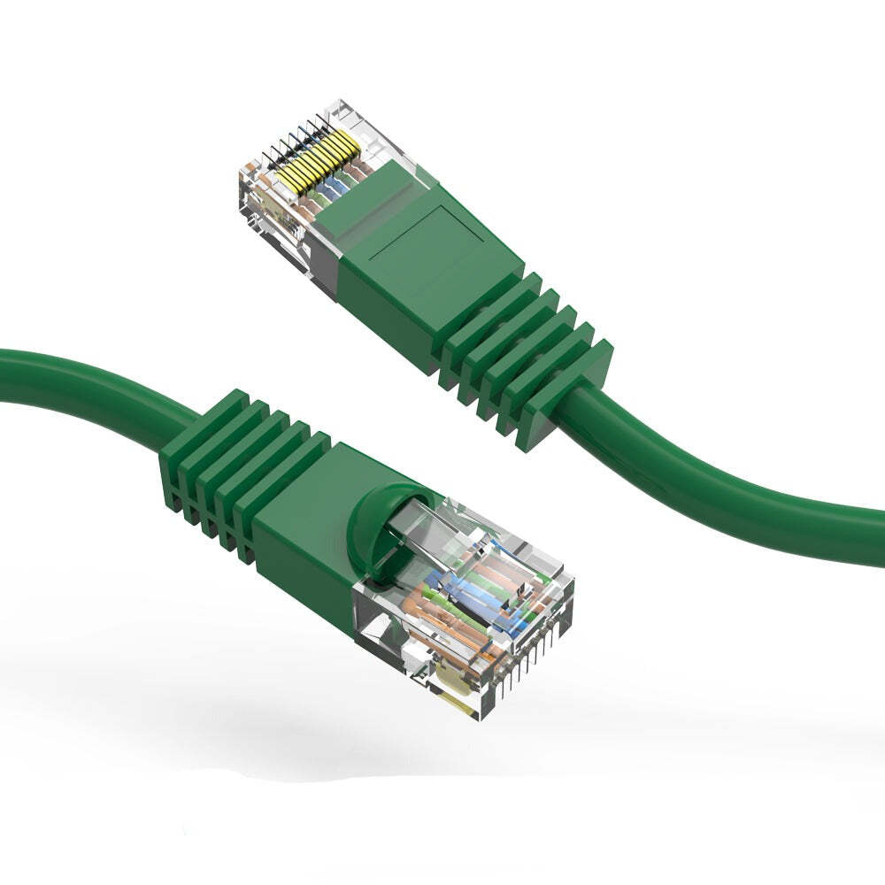 2Ft CAT5E UTP Ethernet Network Booted Cable Green