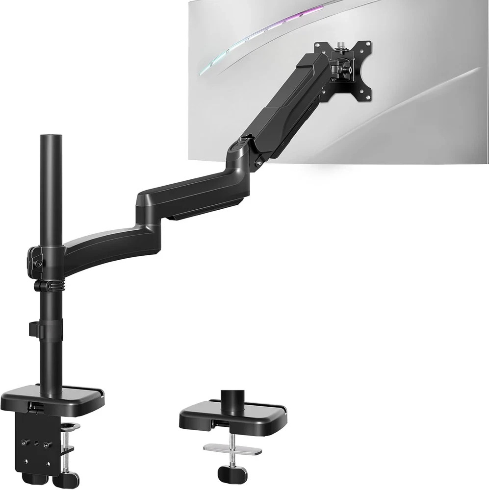 Adjustable Long Monitor Arm for 13-32" Screens, VESA 75/100mm, 19.8lbs Capacity