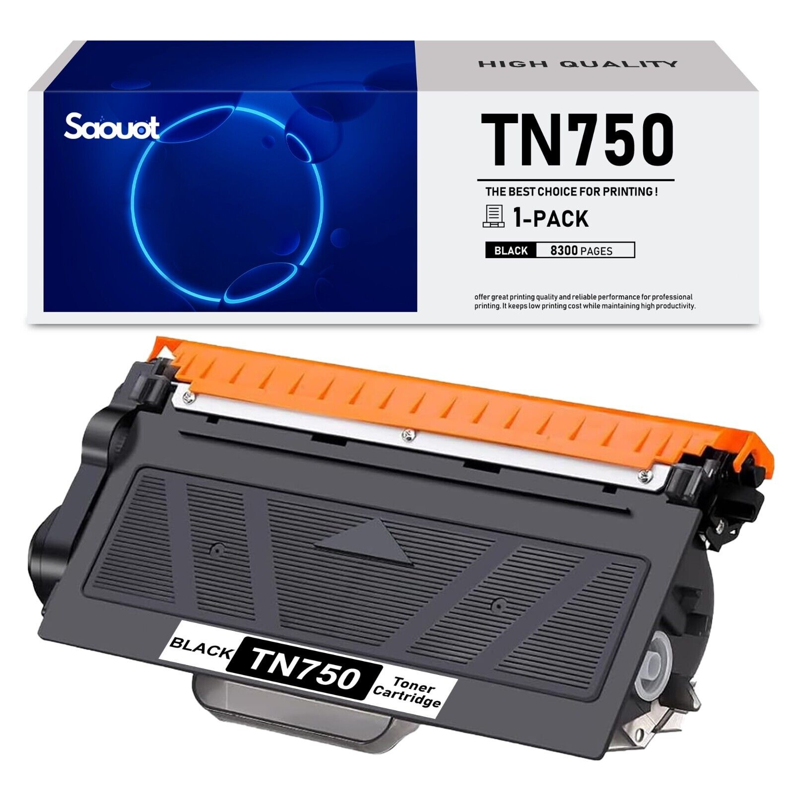 TN750 Black Toner Cartridge Replacement for Brother TN-750 DCP-8110DN 8150DN