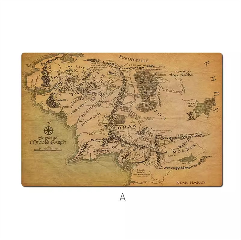 The Lord of the Rings Themed  Mouse pad Computer Map Playmat Desk Mat Gift