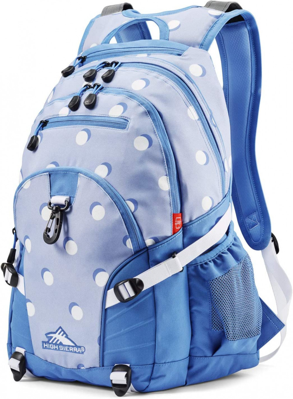 High Sierra Loop-Backpack, School, Travel, or Work One Size, Polka Dot 