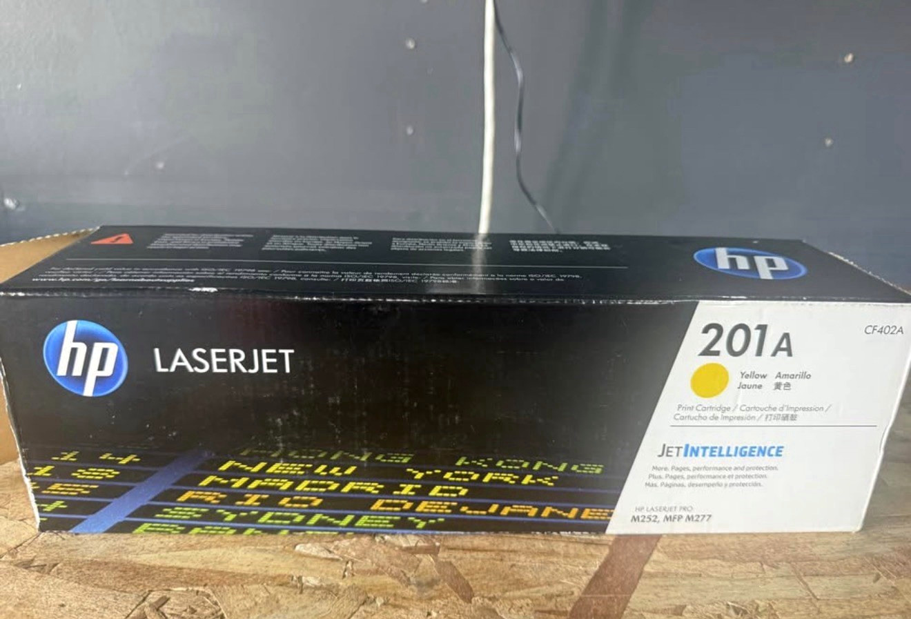 HP 201A CF402A Yellow Genuine/Original LaserJet Toner Cartridge M252 M277
