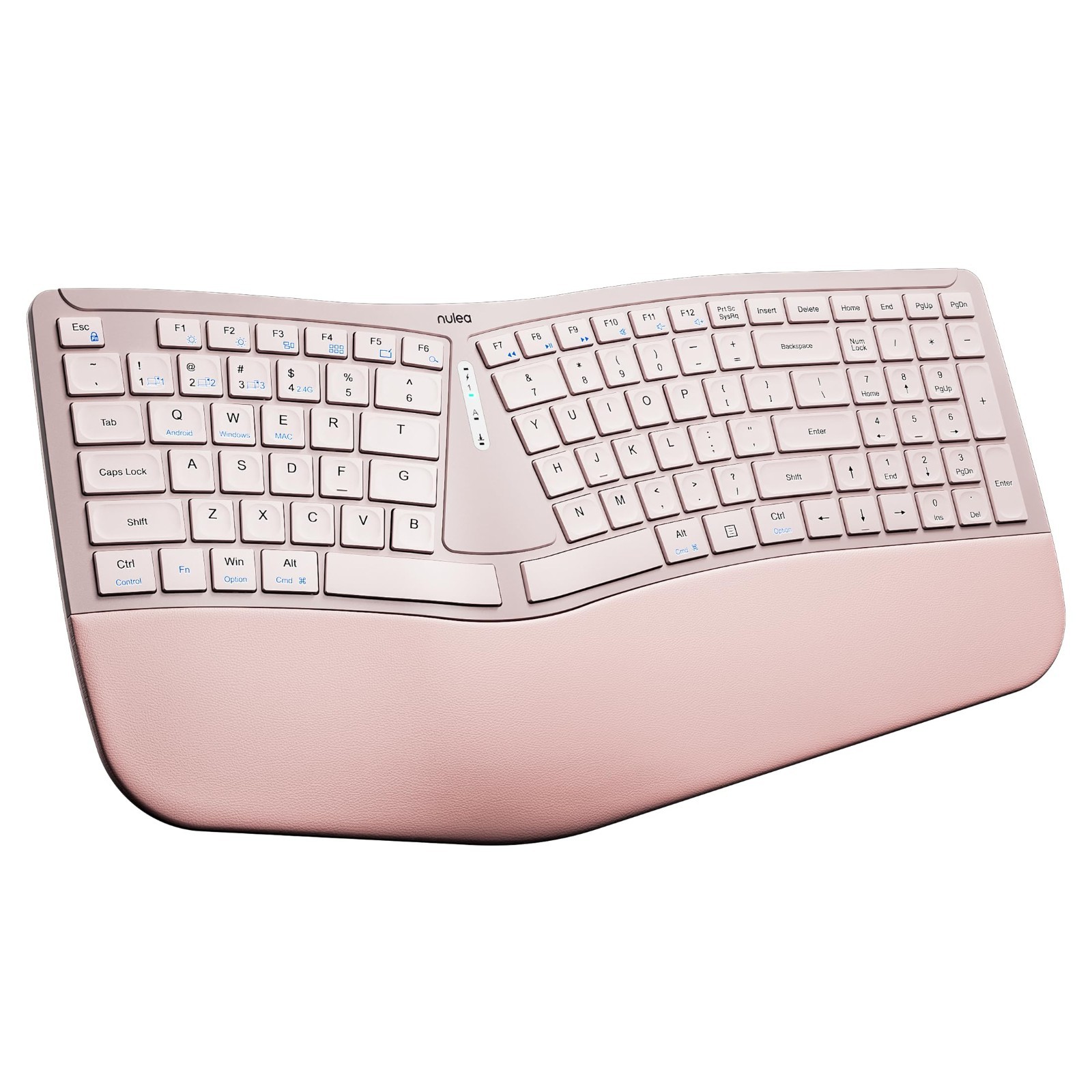 Nulea RT07B Wireless Ergonomic Keyboard - Split Keyboard, Wrist Rest, Natural Ty