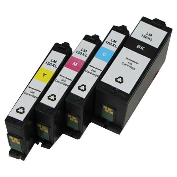 4 pack Lexmark 150XL Compatible Ink Cartridge Set For Lexmark 150 Pro715  Pro915