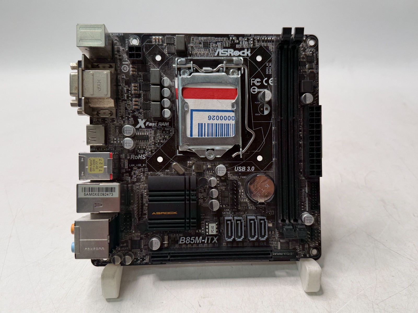 ASRock  B85M-ITX Intel LGA 1150 DDR3 RAM Desktop Motherboard Missing IO SHIELD