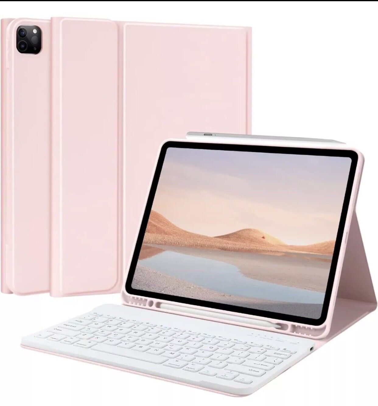 For iPad Pro 12.9 4th/5th/6th Gen 360 Rotate Backlit Keyboard Case w/ Touchpad