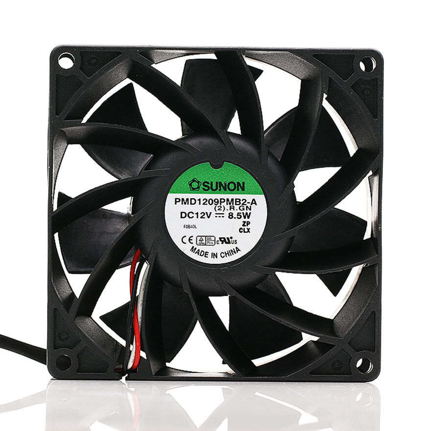 SUNON PMD1209PMB2-A (2) .R.GN 12V 8.5W 9238 9CM 2-pin dual ball cooling fan