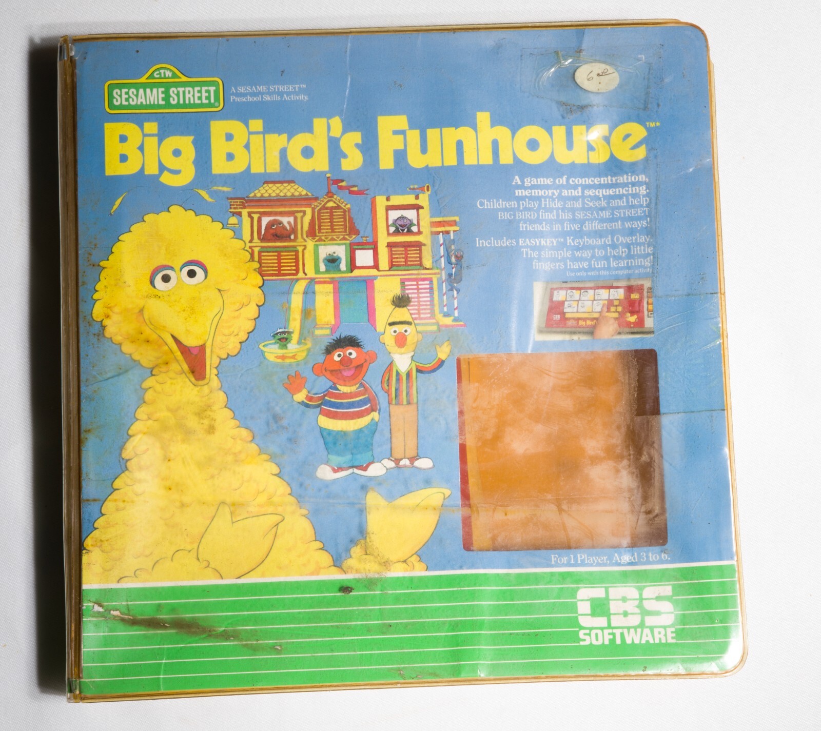 Vintage CBS software Sesame Street Big Bird's Fun House Commodore 64 ST533B32