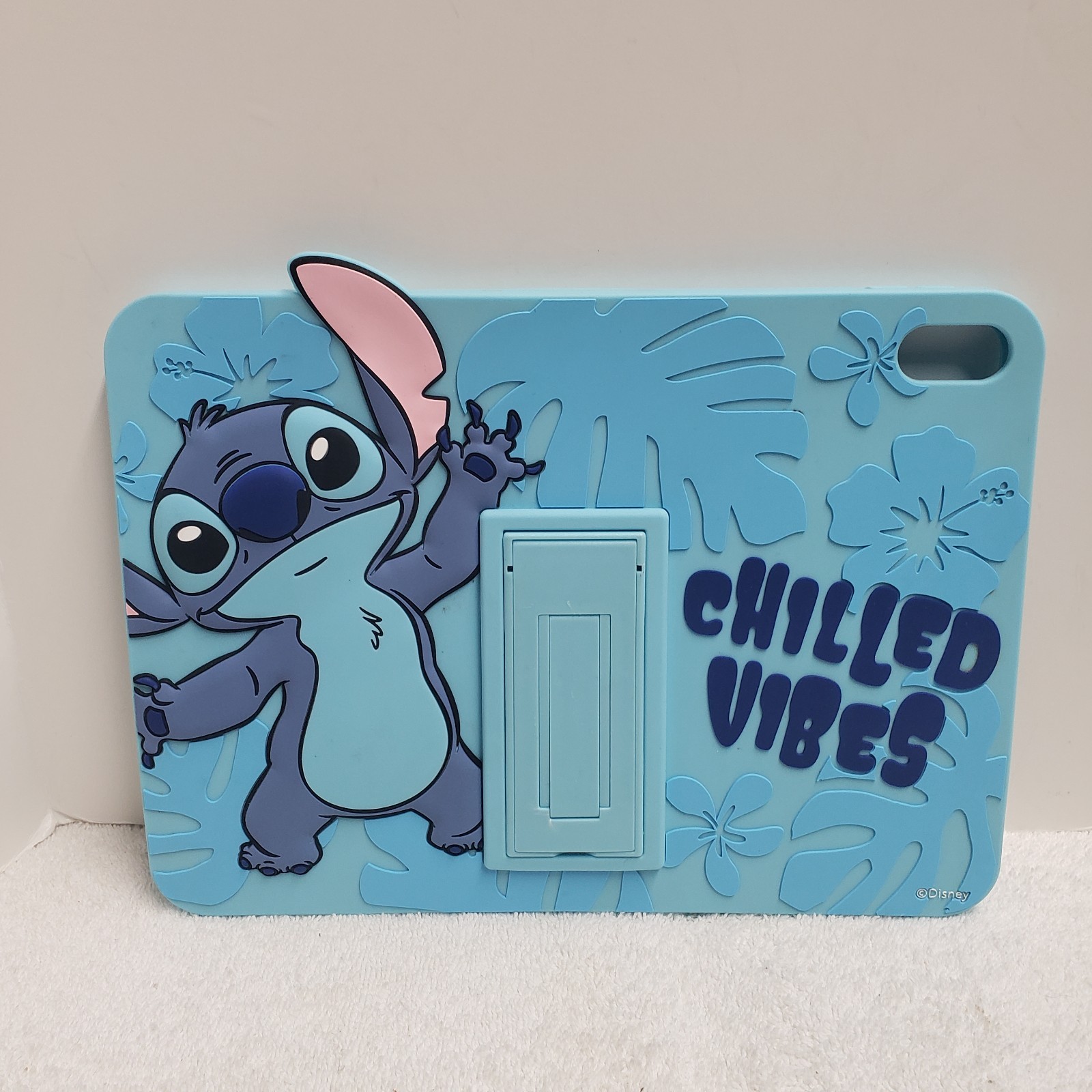 Komar Kids Disney Stitch Silicone iPad 10.2 Case Stand Kickstand Gen 7/8/9 Blue