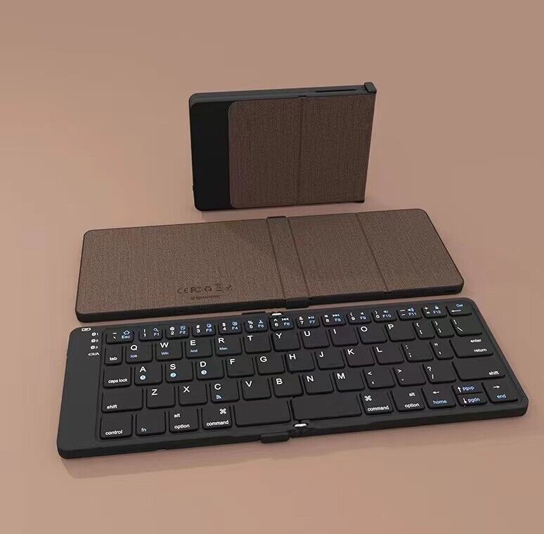Bluetooth keyboard foldable Rechargeable Portable mute for PC ipad Mac Windows