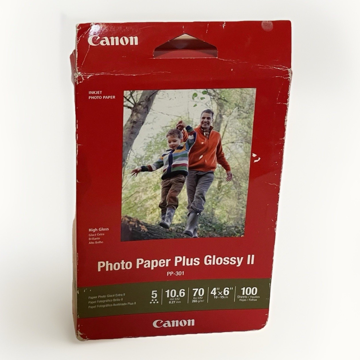100 SHEETS Canon 4x6 Glossy Photo Paper Plus II Print Paper.