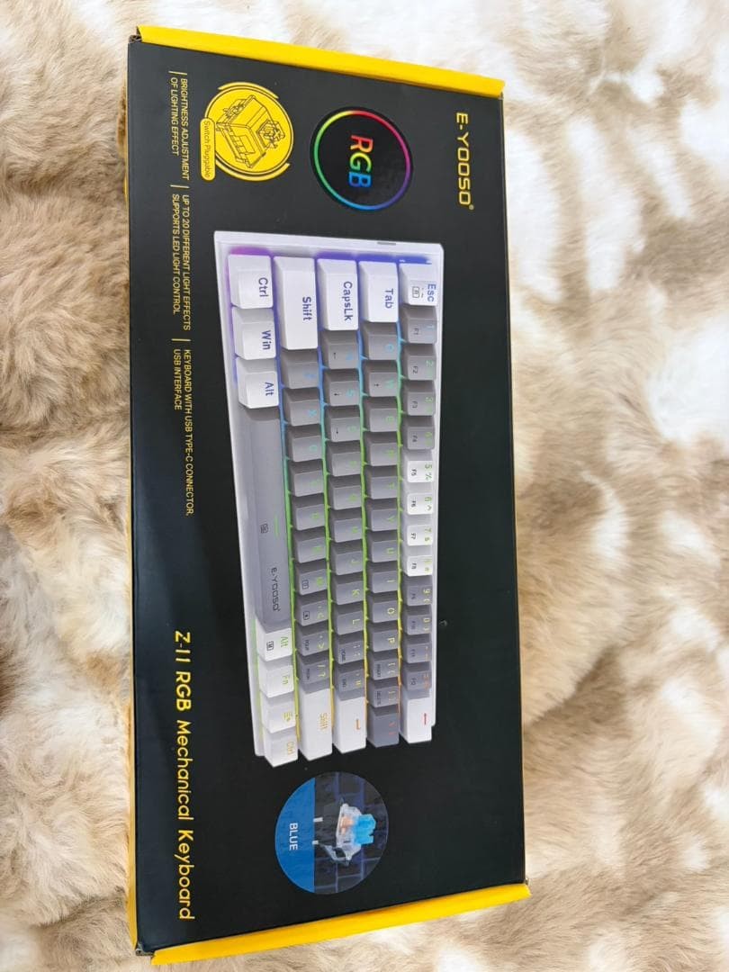 E-YOOSO Z-11 Blue Switch RGB Mechanical Keyboard USB Type-C Hot-Swappable