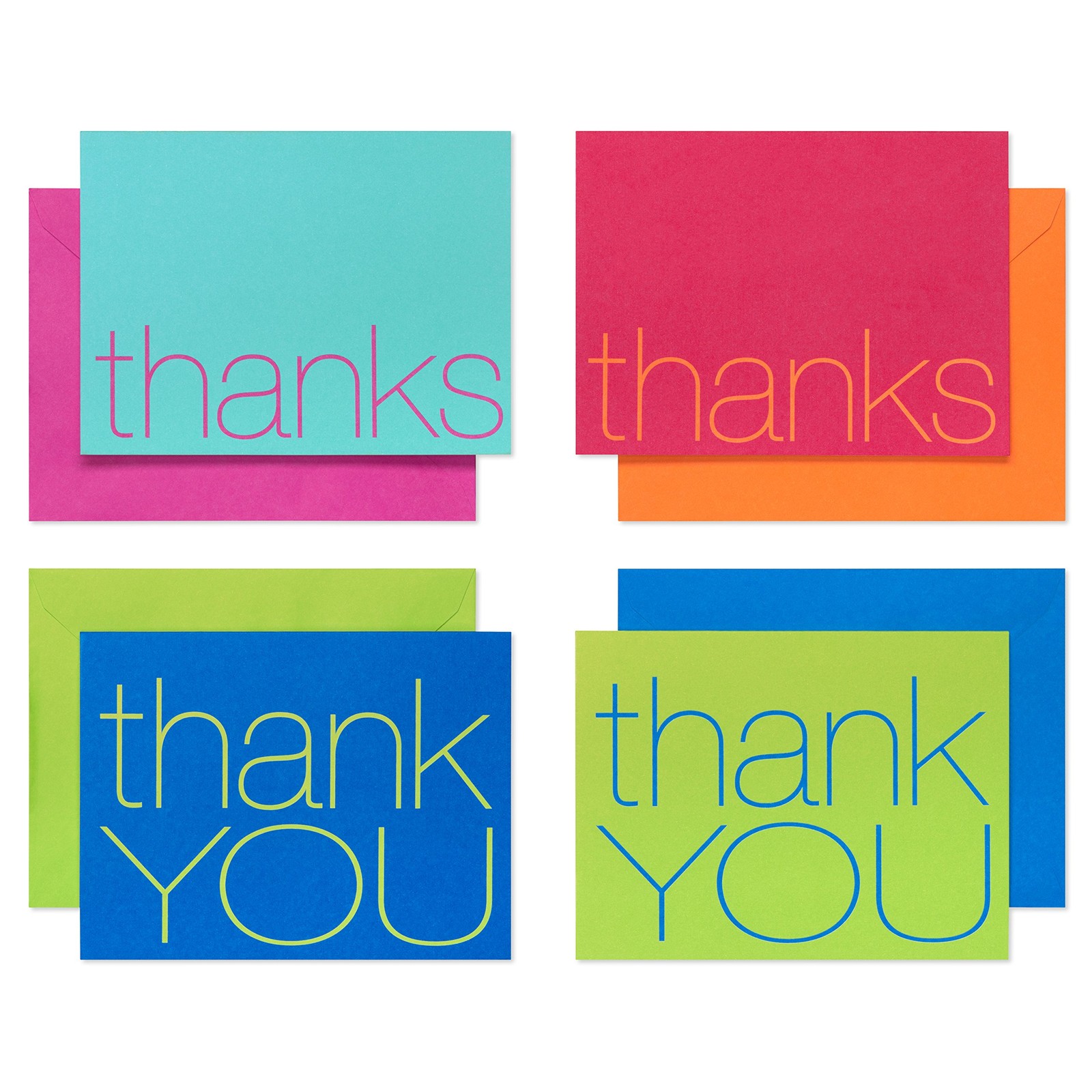 Thank You Cards 50 Count All Occasion Bold Color Design American Greetings Note