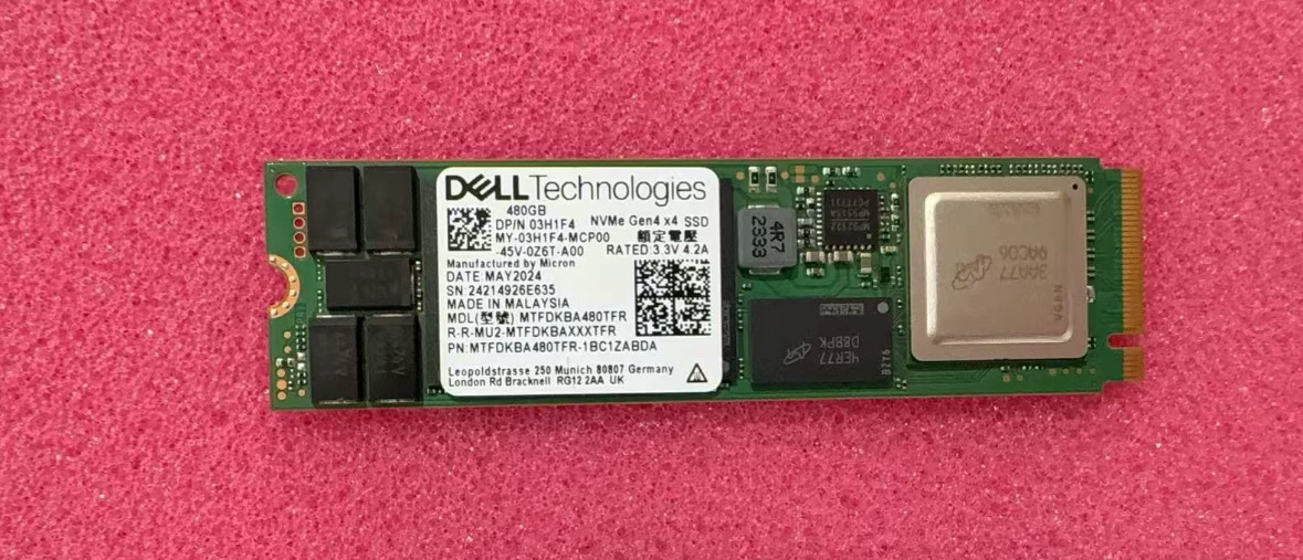 New 1pcs DELL 480GB T560 R760 R760XS NVME M.2 SSD for Boss N1 08M01 03JC4V 3H1F4