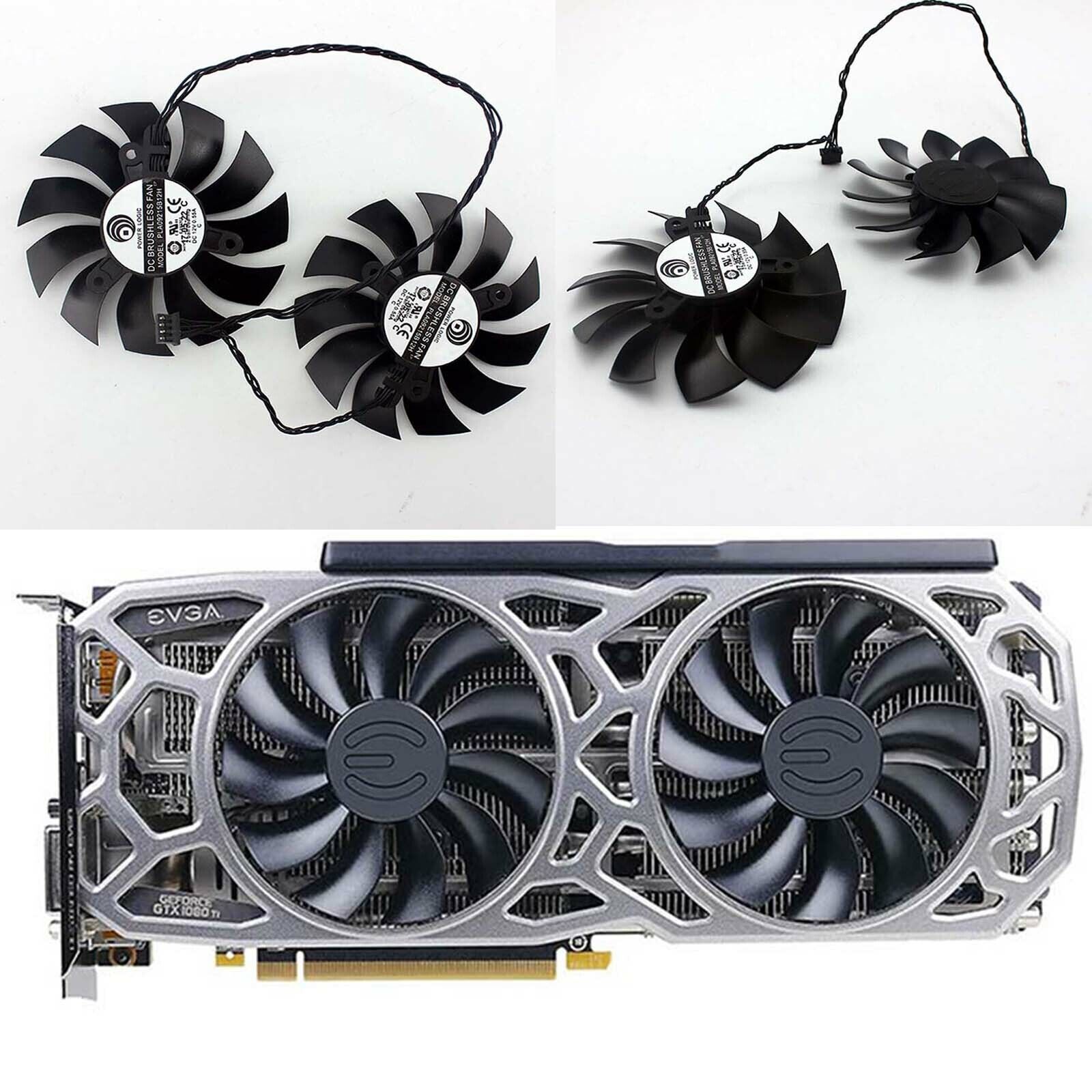 For EVGA GTX 1080Ti SC2 GAMING PLA09215B12H Graphics Card Cooling Fan