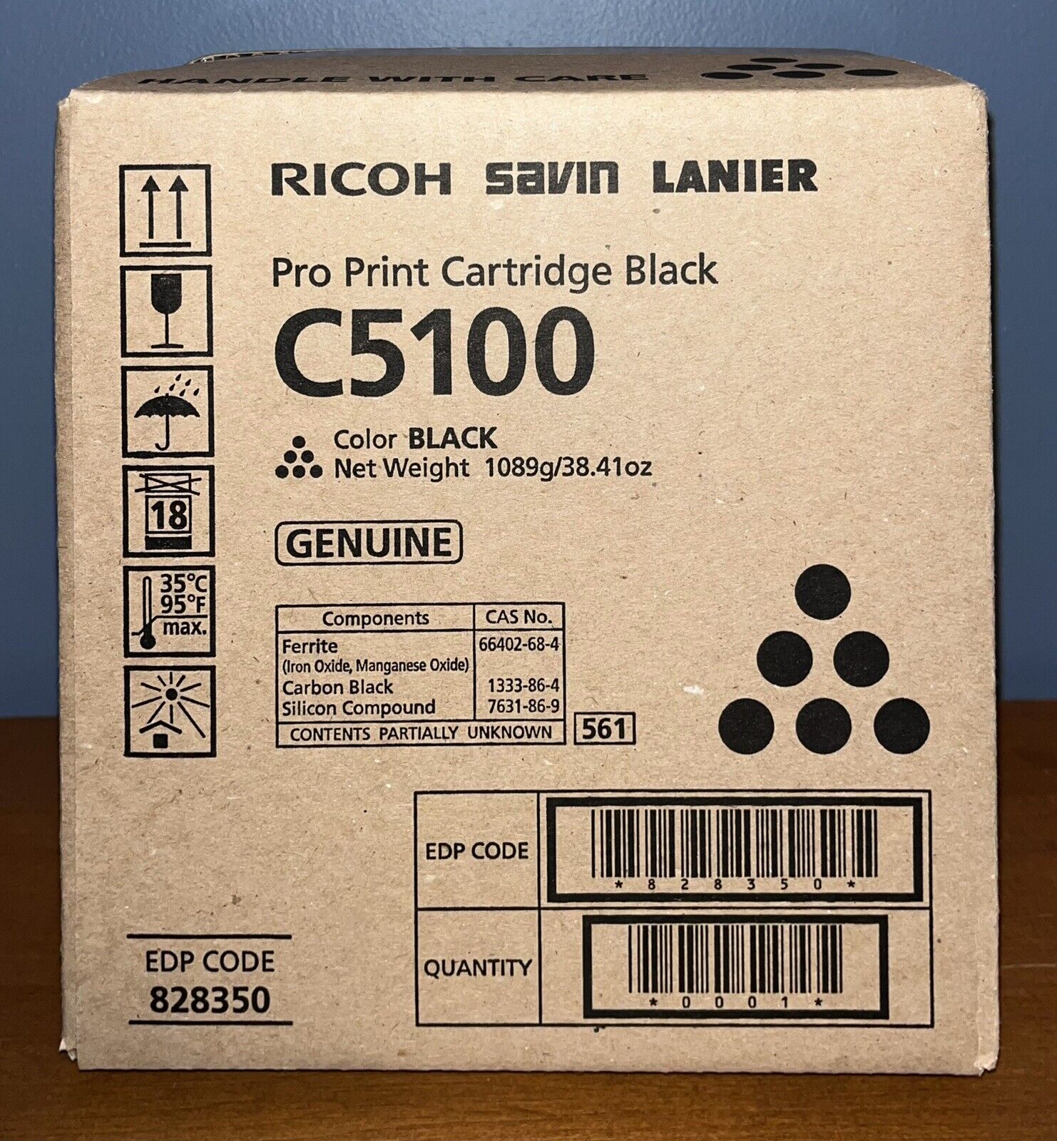 Genuine Ricoh Pro C5100 Black Toner Cartridge