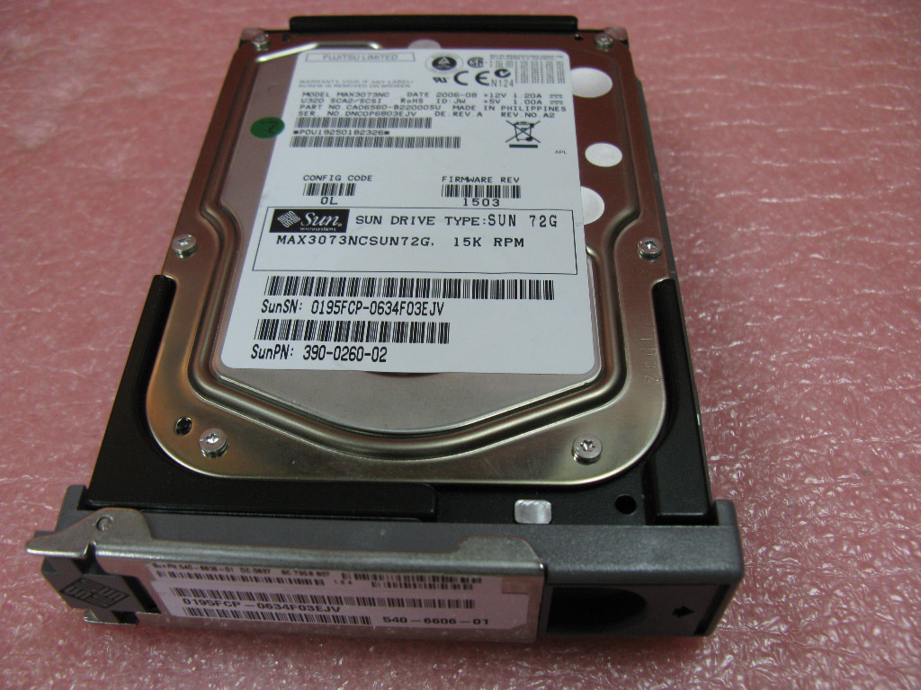 Sun 73GB Scsi SIC 80pin 390-0260 15K RPM Netra240 Fujitsu MAX3073NC