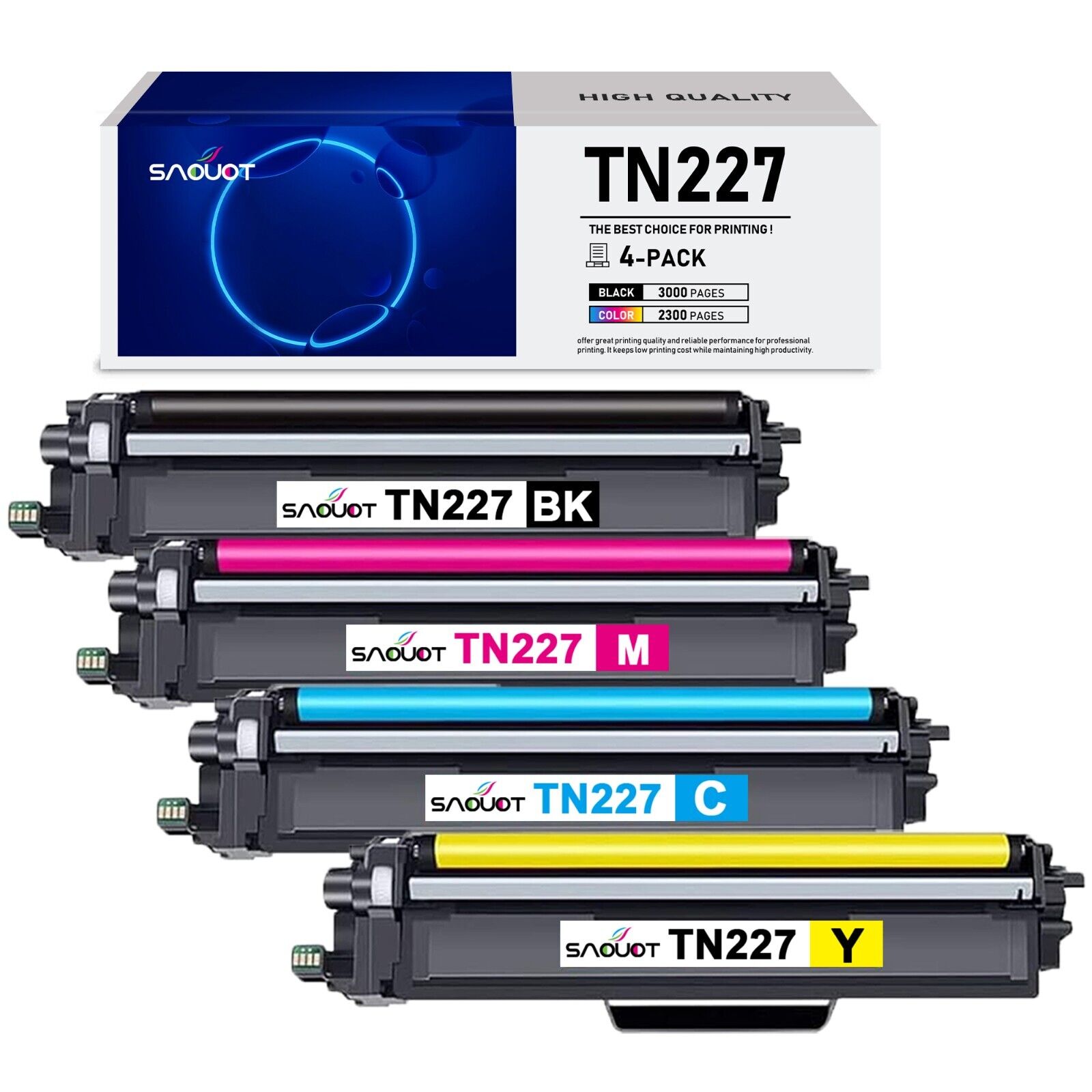 TN227 Toner Cartridge Replacement for Brother MFC-L3710CW HL-L3230CDW L3210CW