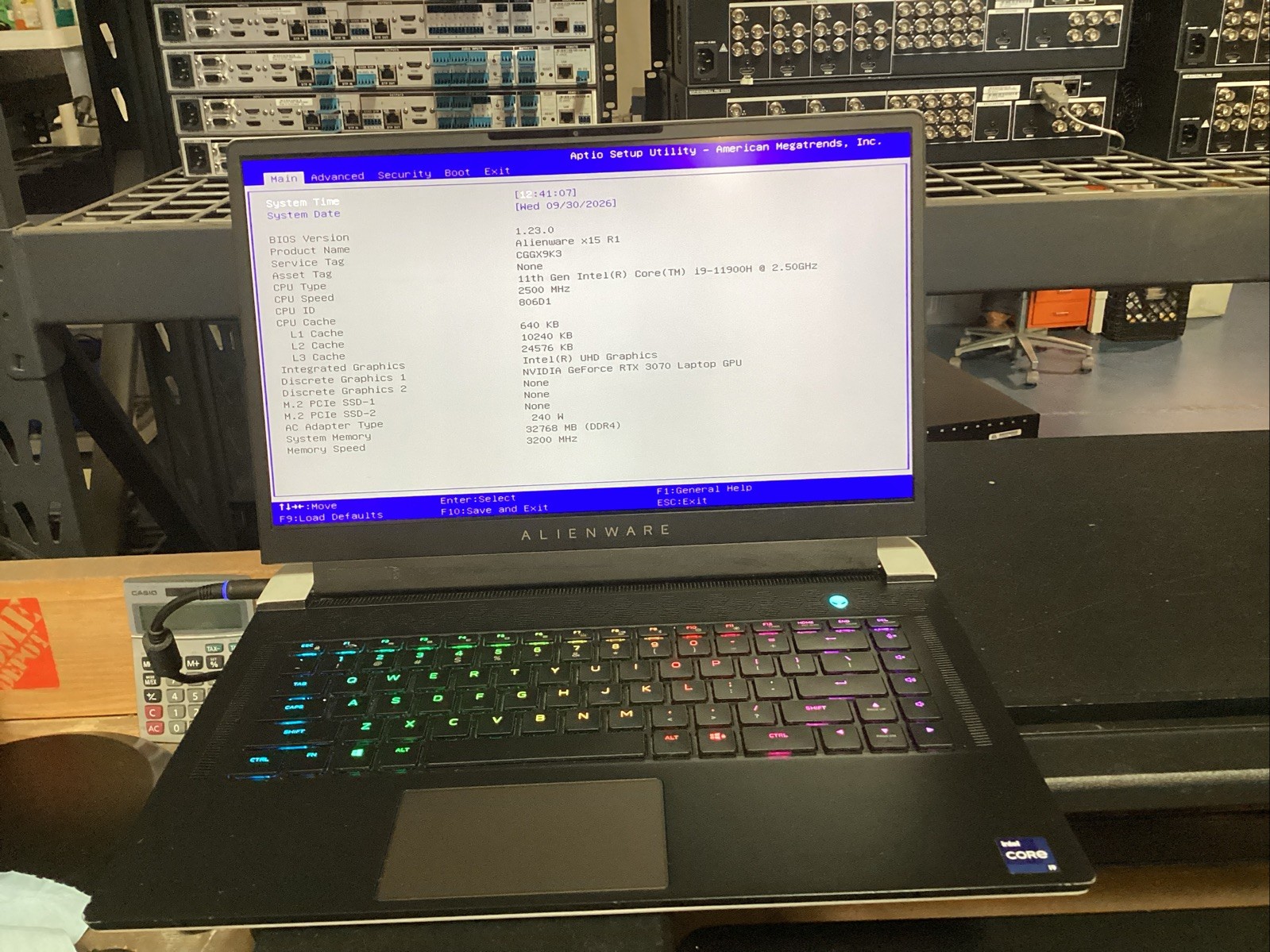 Dell Alienware x15 R1 Intel i9-11900H 2.50GHz 32GB RAM RTX 3070 No SSD/OS/CHARGE