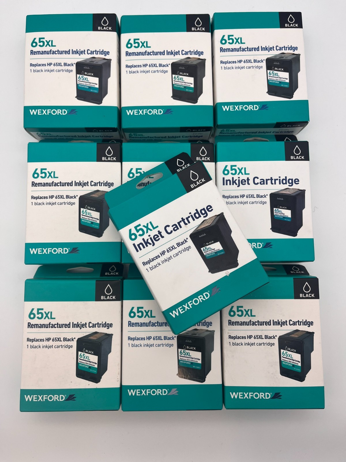 10x WEXFORD INKJET CARTRDIGES REPLACES HP 65XL BLACK INK SEALED MR 473
