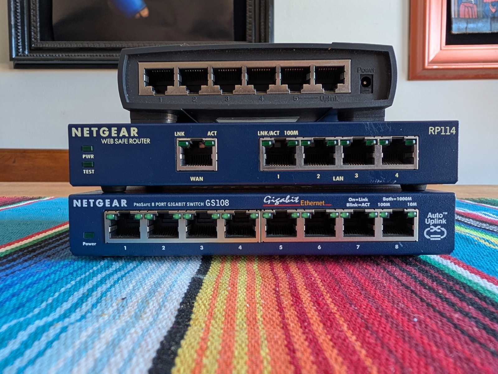 Lot of 3 Netgear Linksys Networking Routers Hubs Ethernet Switches AS IS