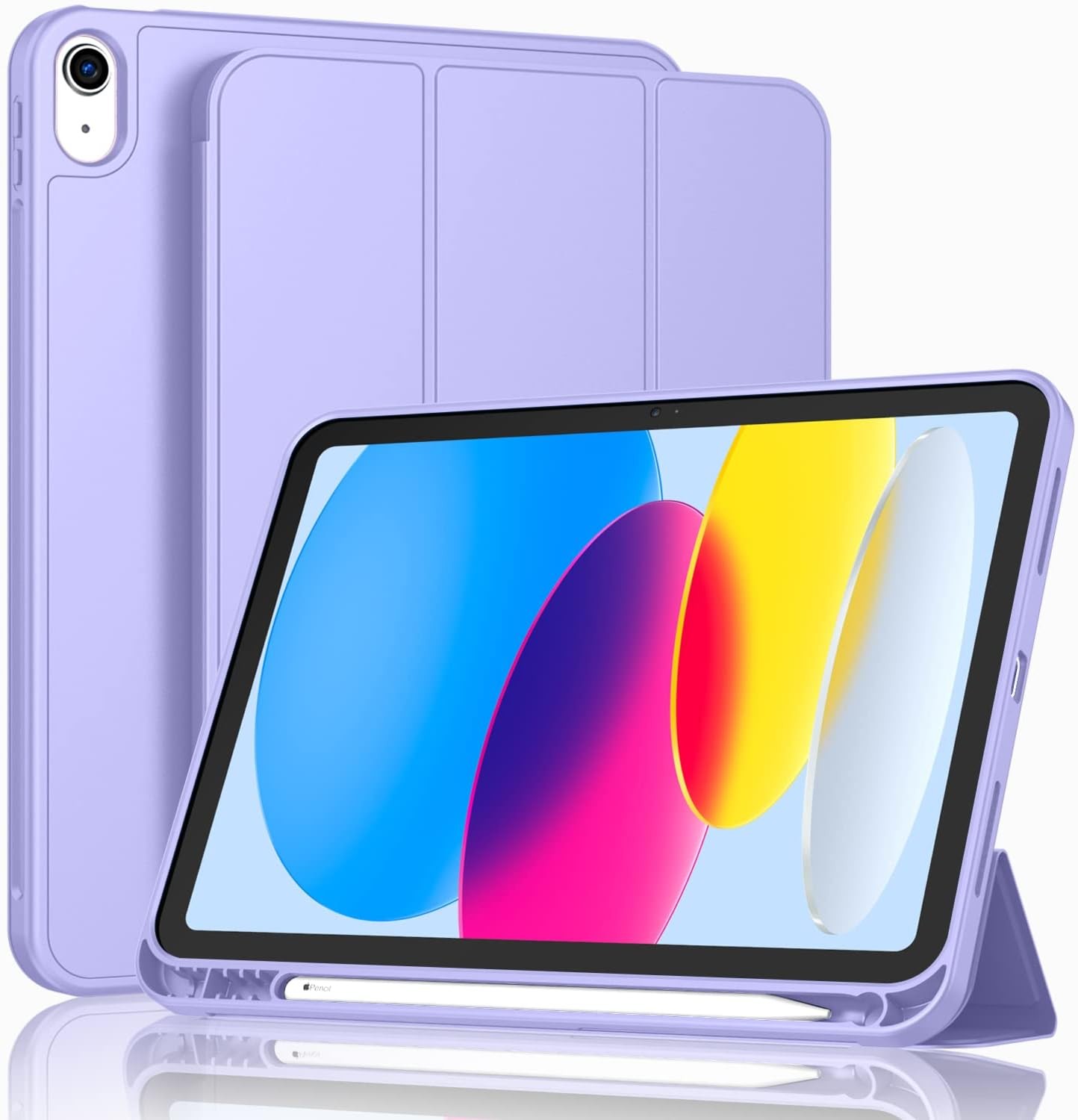 Slim Trifold Stand Case for iPad 11 Inch 2025/10.9 Inch 2022, Soft TPU Back