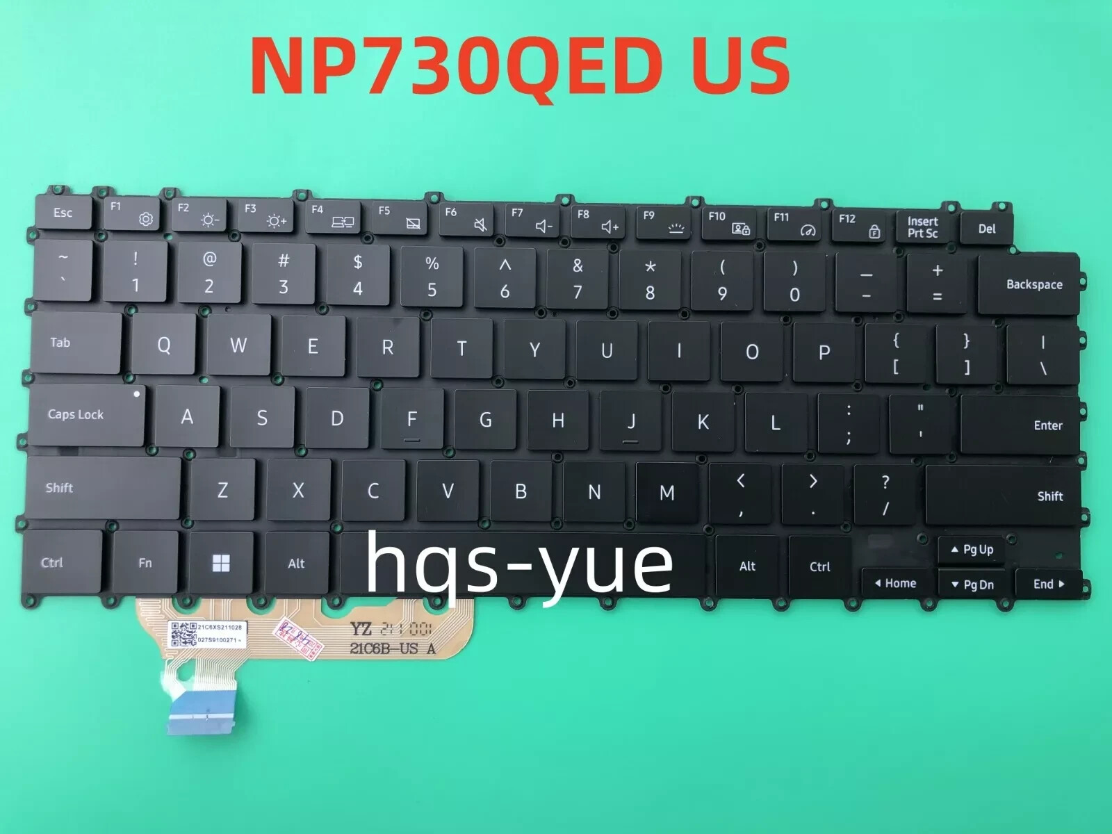 NEW for SAMSUNG GalaxyBook2 360 NP730QED 730QED US KEYBOARD