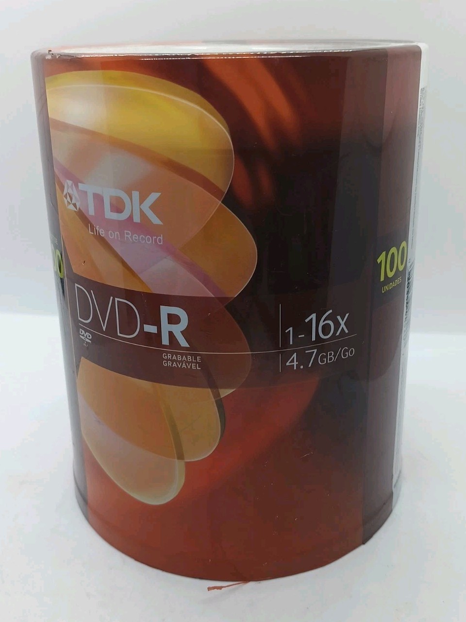 New TDK DVD-R 1-16x speed 4.7 GB Recordable Discs Disks 100 Pack Spindle Sealed
