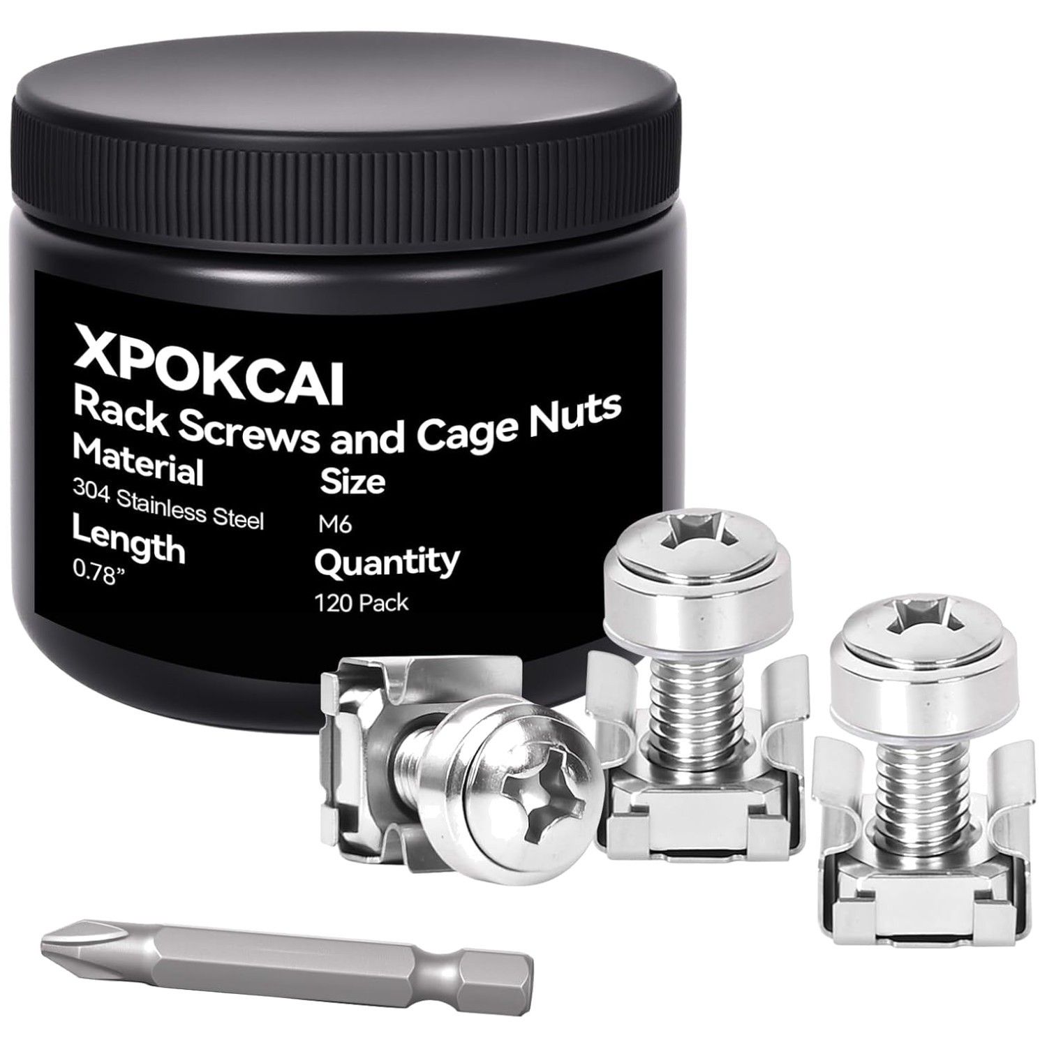 Durable Stainless Steel M6*20mm Screws & Nuts Set - 120-Pack